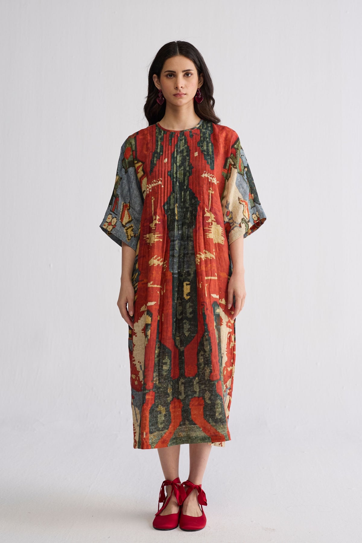 Alo Linen Pintucks Dress