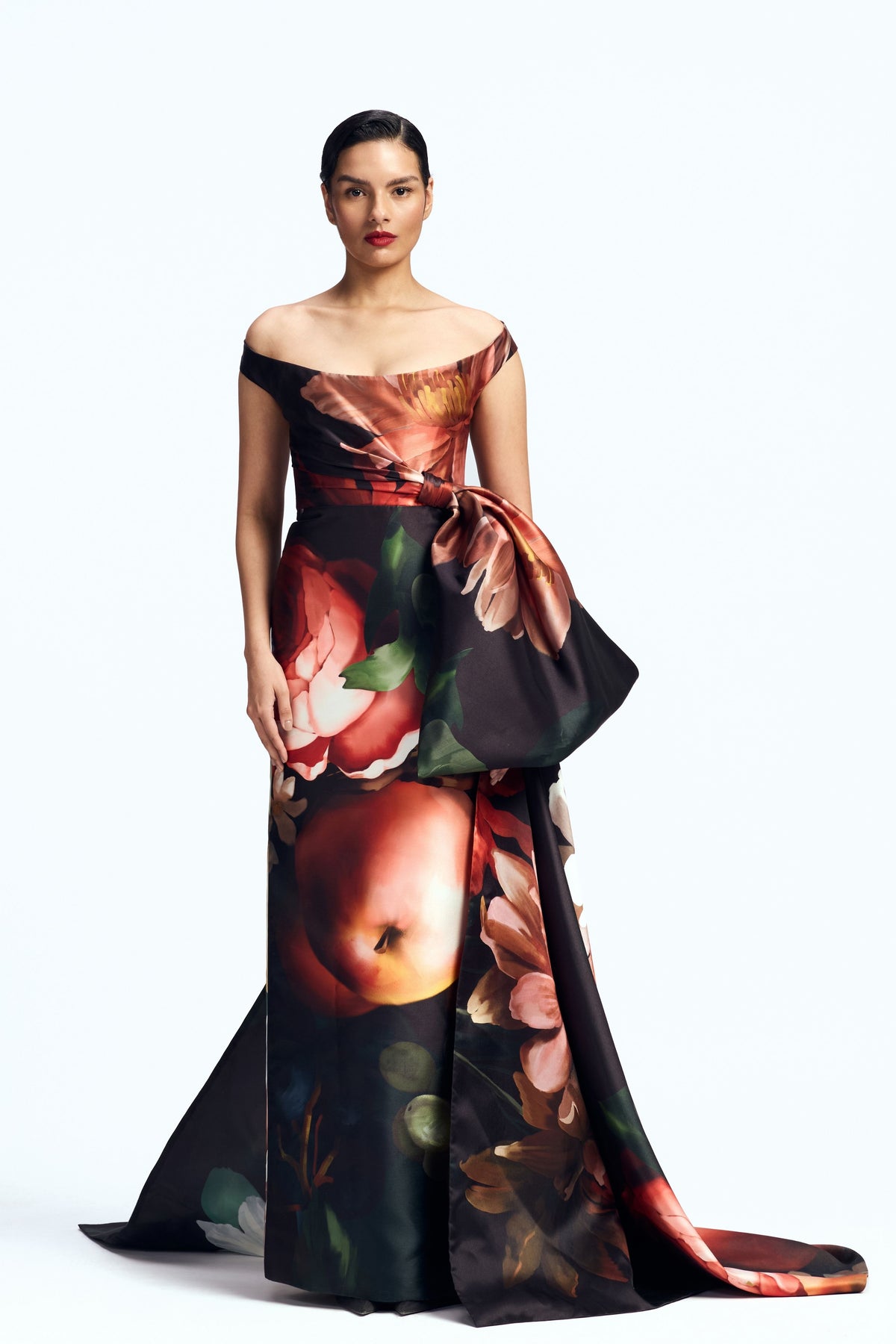 Draped Column Gown