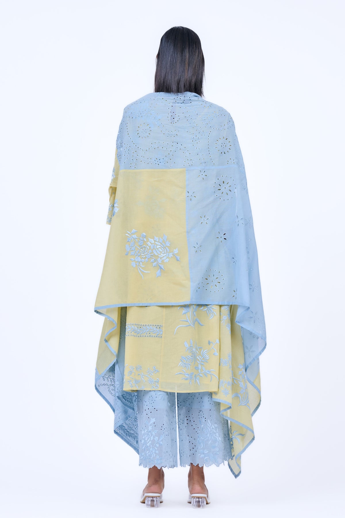 Yellow Threadwork Cape