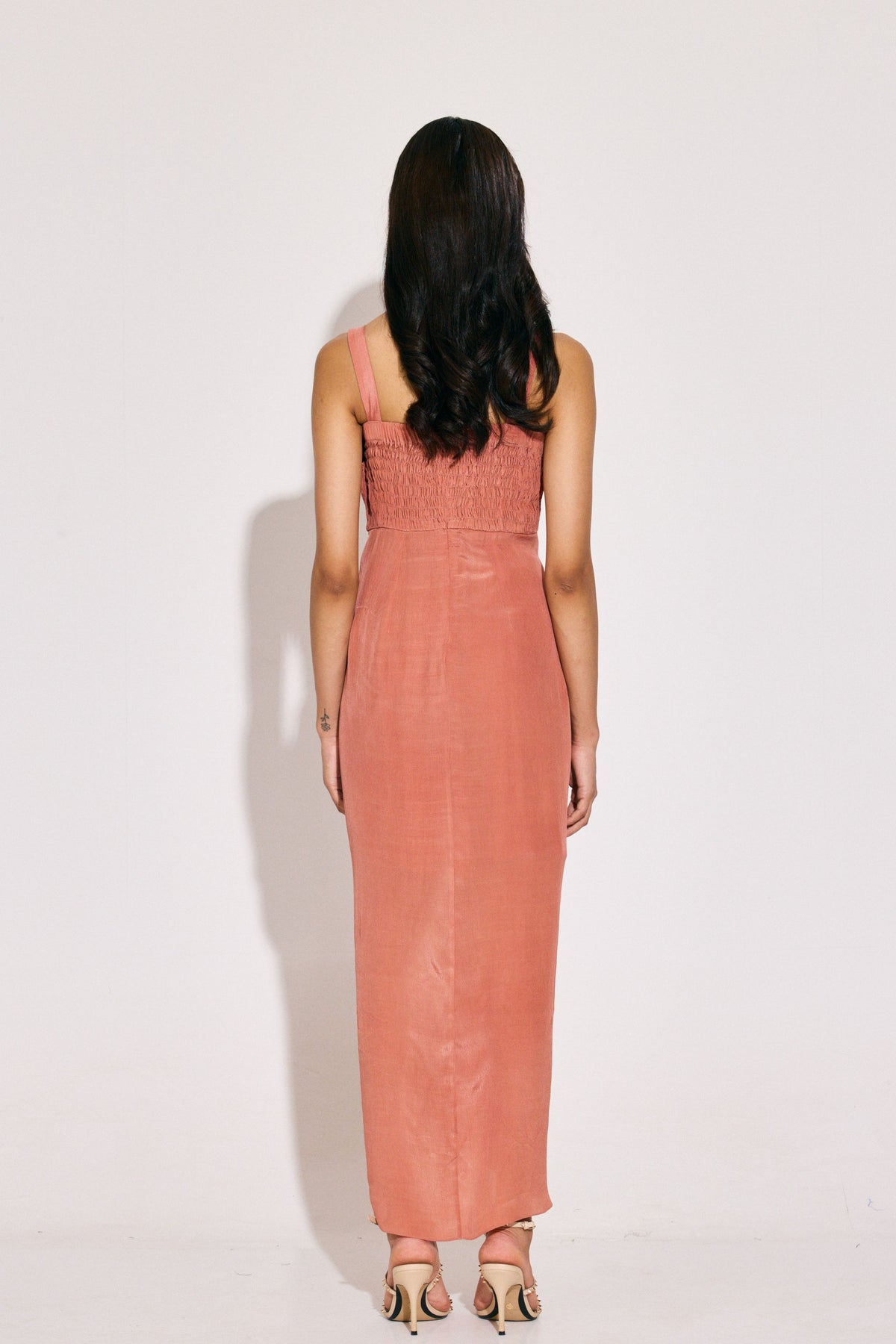 Salmon Delta Dress