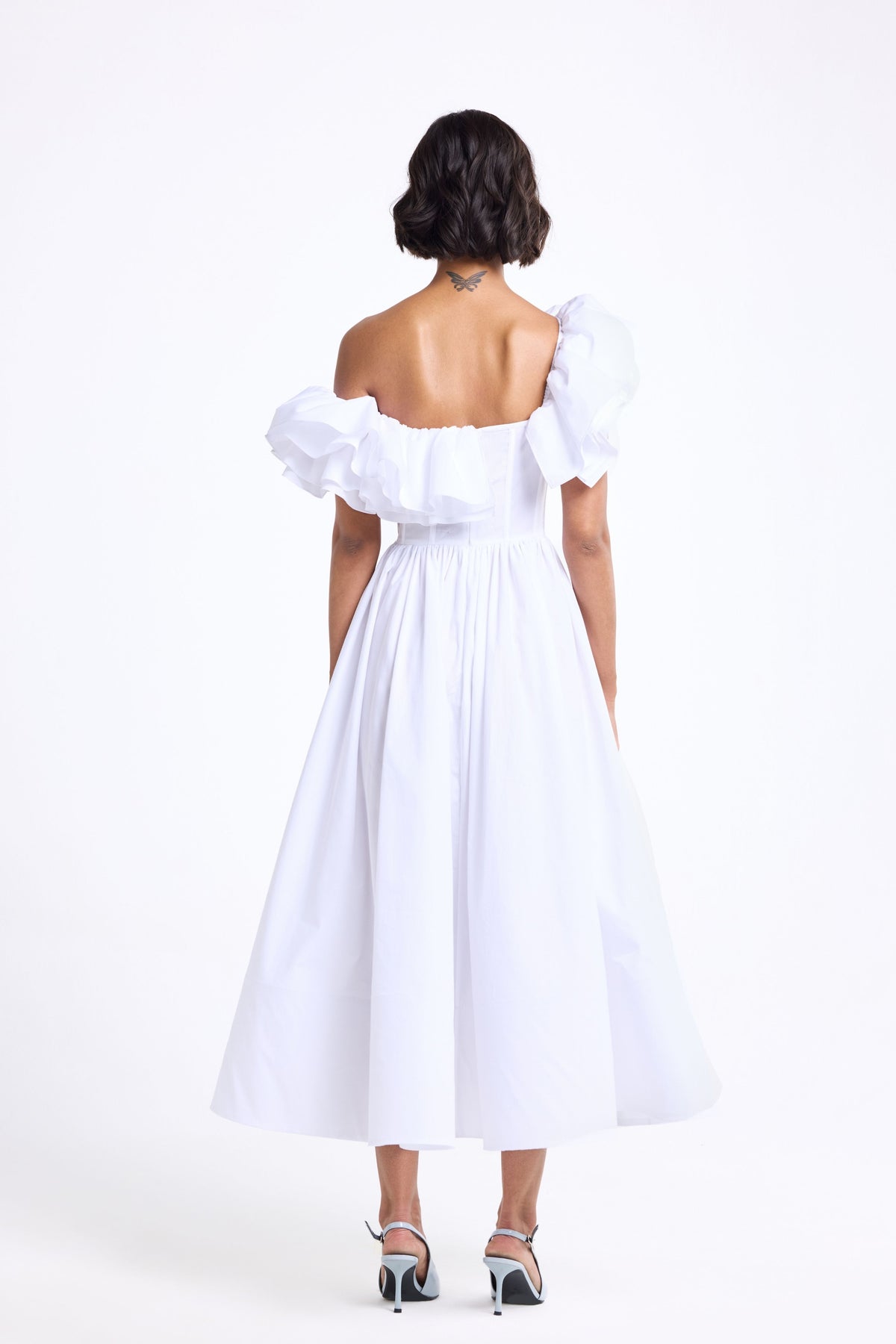 Ruffled Corsetted Midi