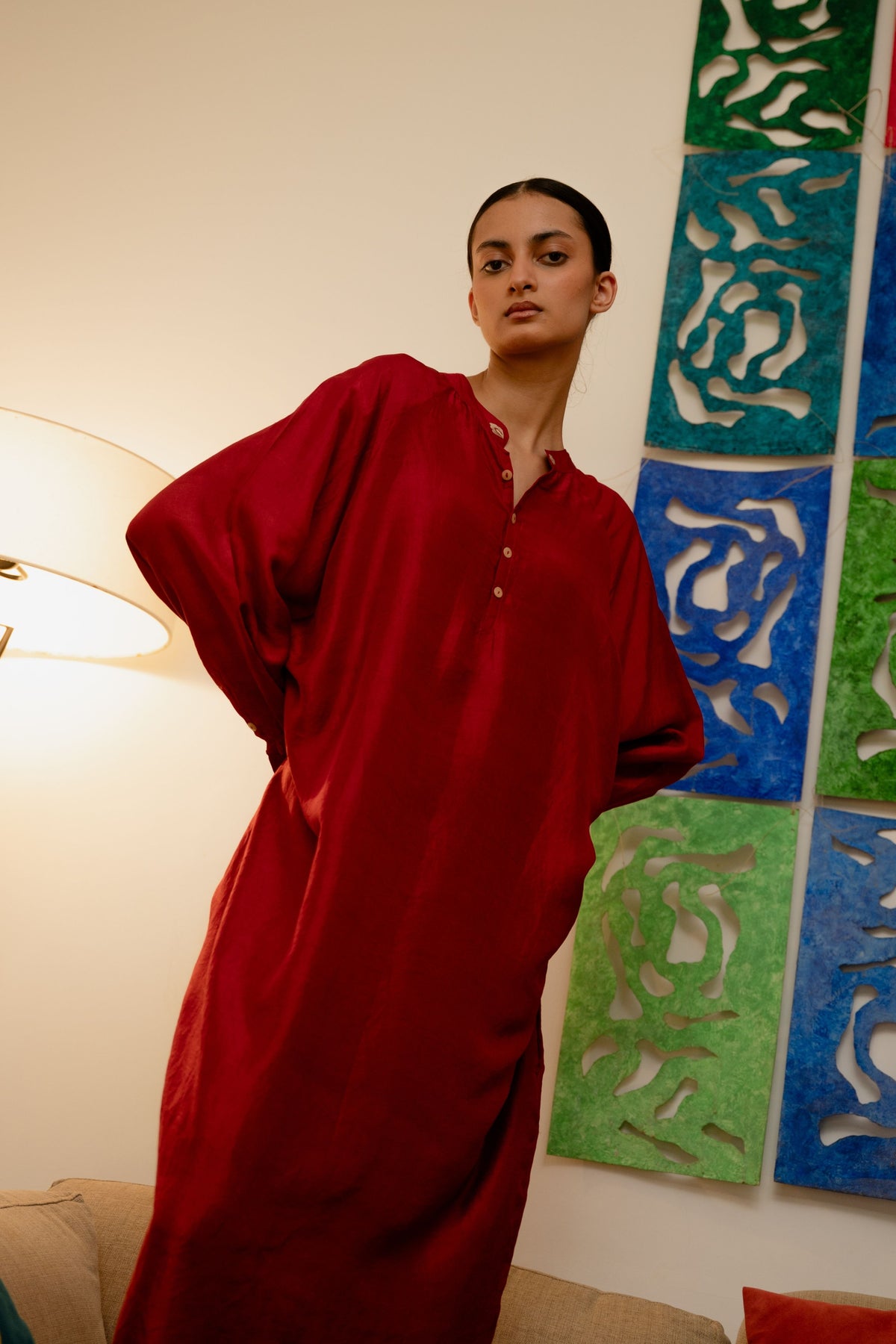 Crimson Red Soler Dress