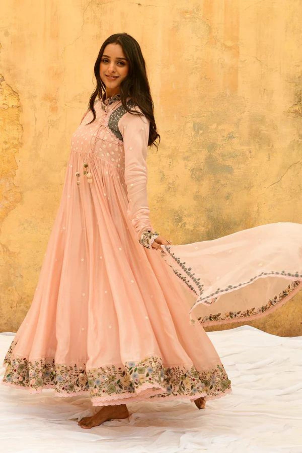 Pink Orchid Poshak Anarkali Set
