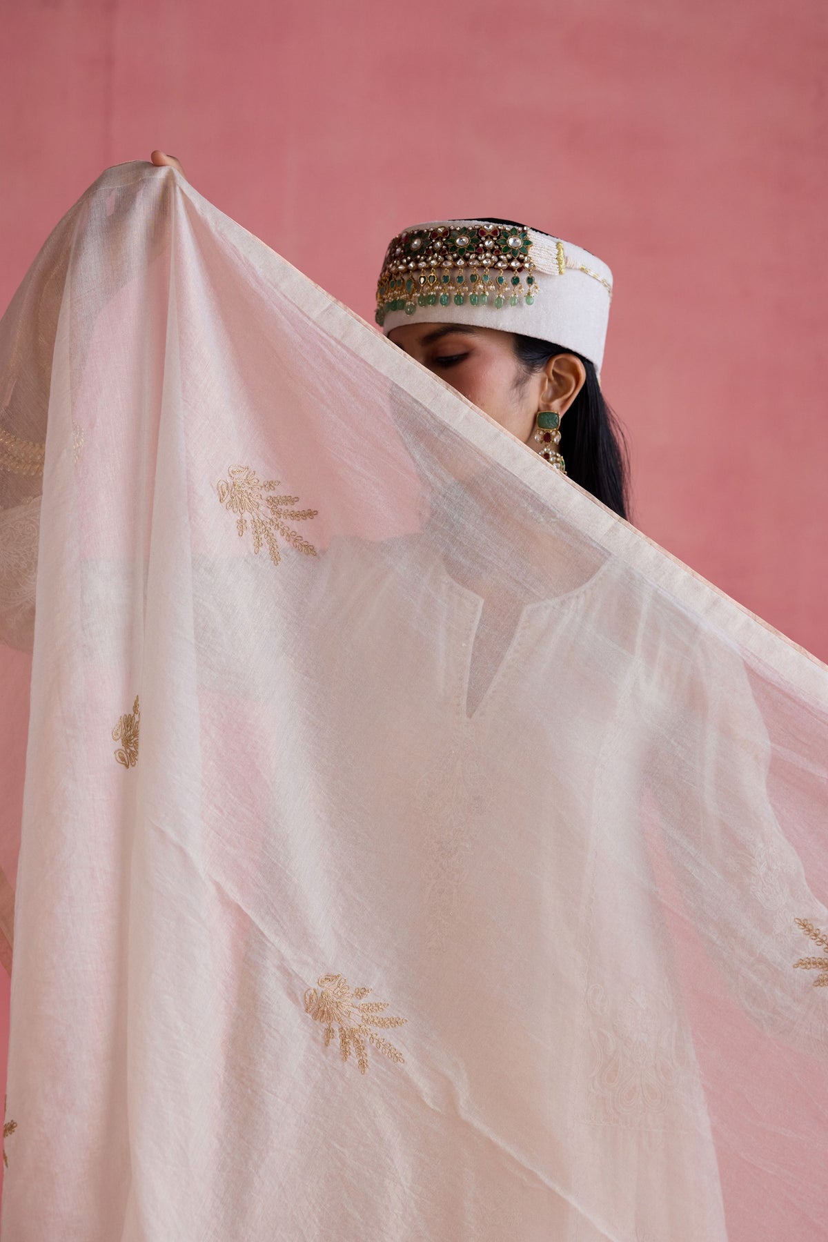 Fiza Ivory Dhoti Set