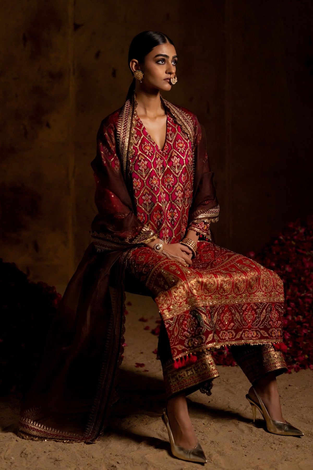 Nupur Patola Kurta Set