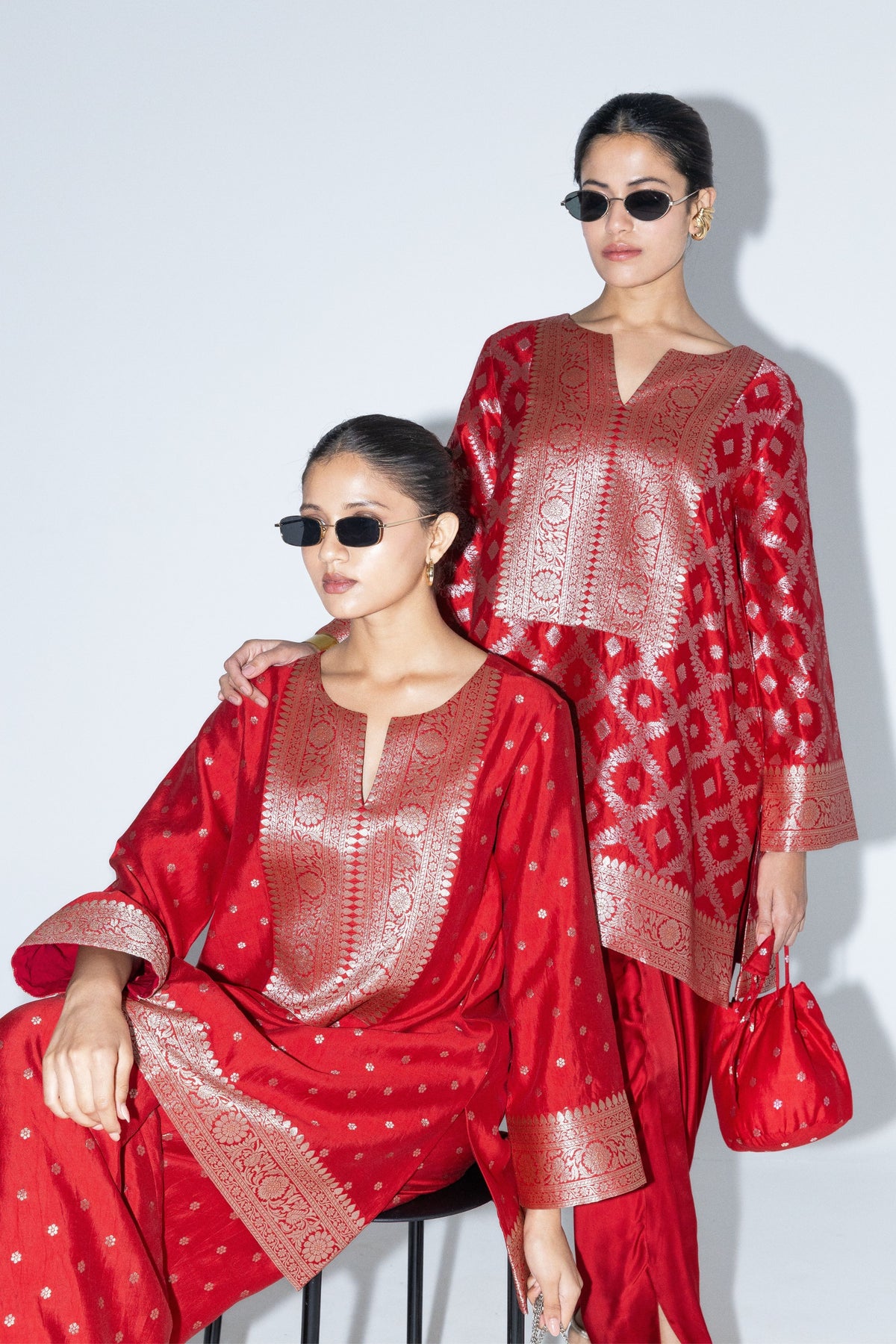Heer Red Tunic Set