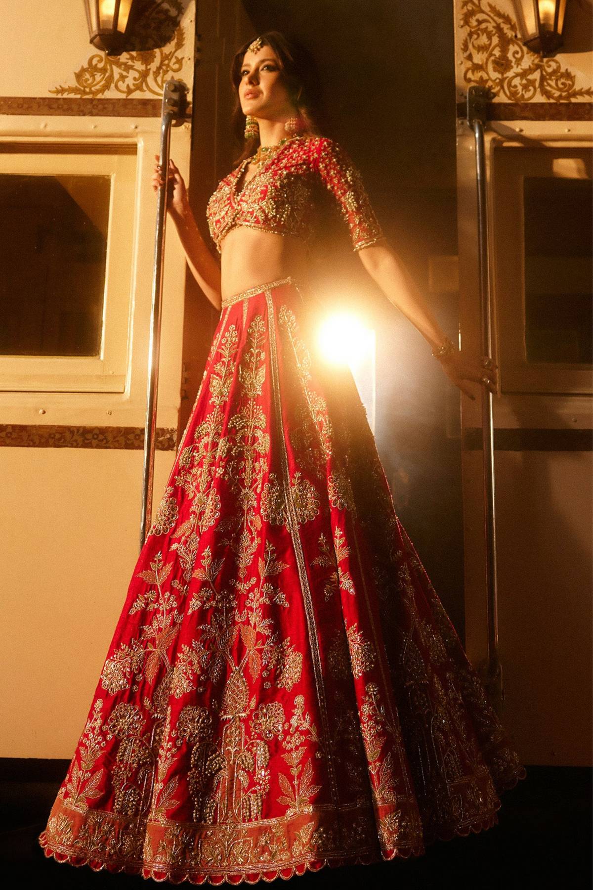 Shanno Red Lehenga Set