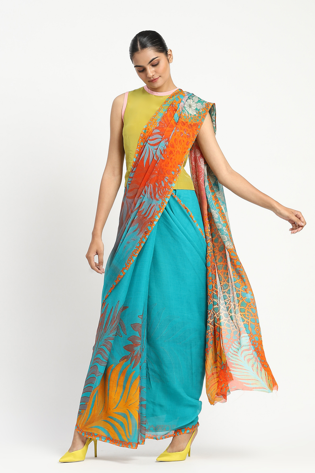 Sunny Sangria Printed Saree