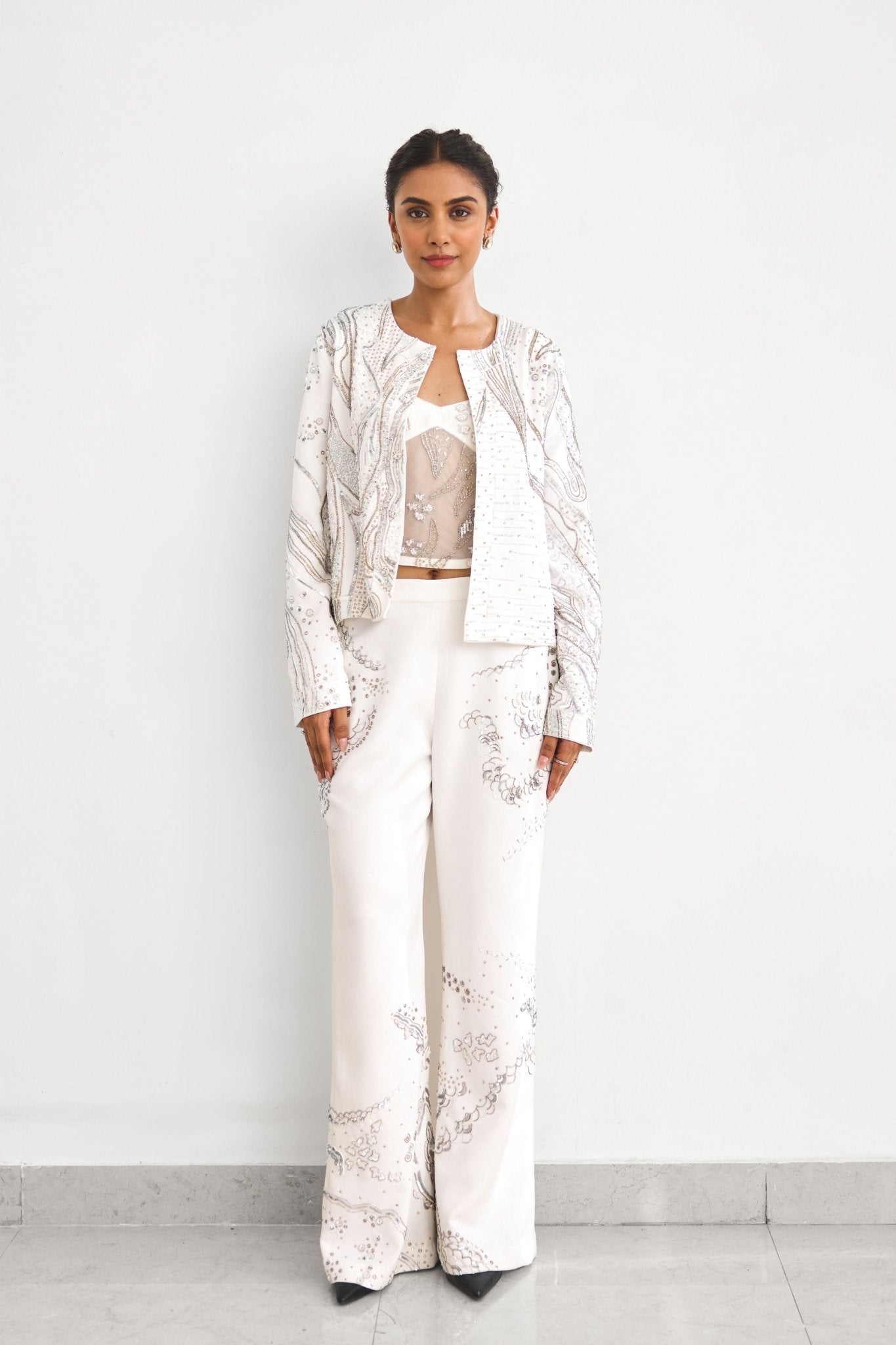 Aurora Ivory Jacket Set - Shasha Gaba - Elahe