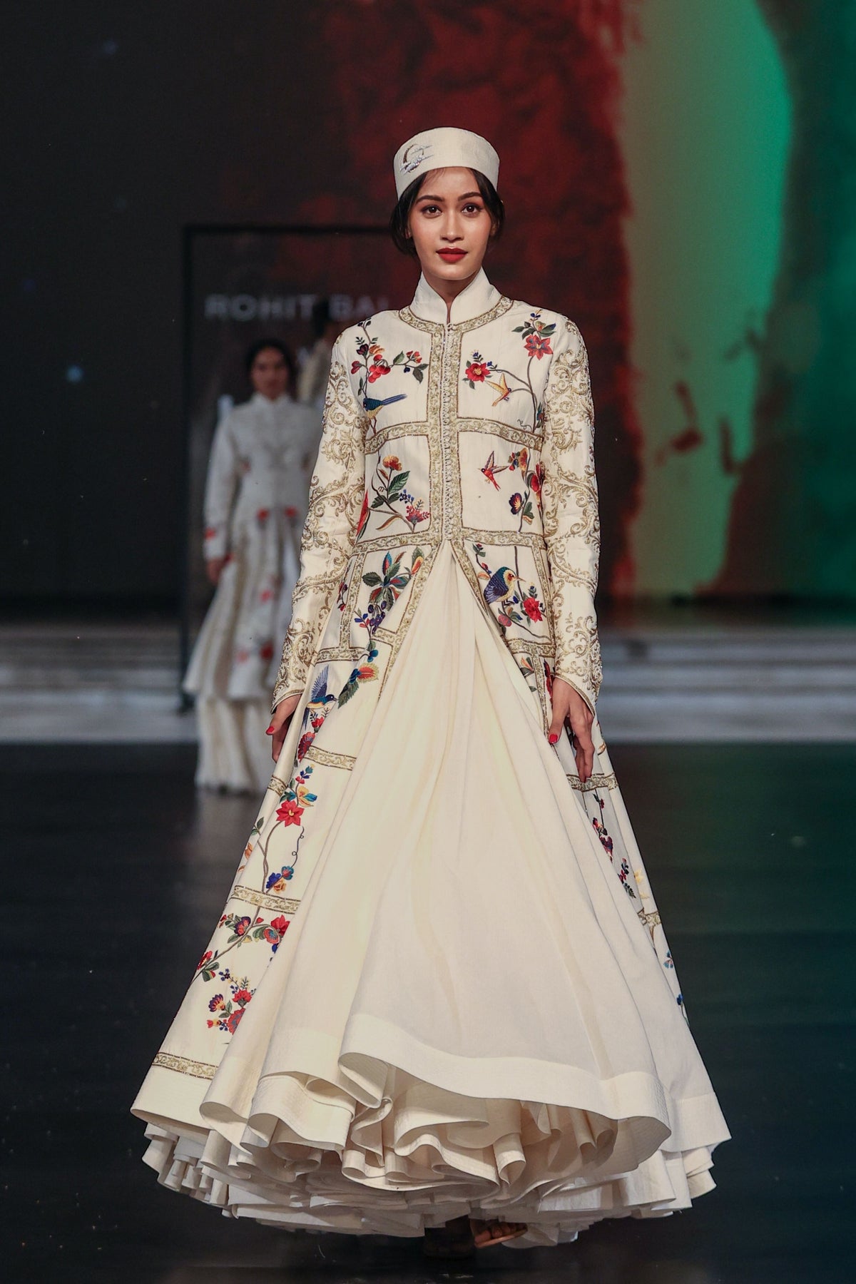Long Embroidered Chanderi Jacket