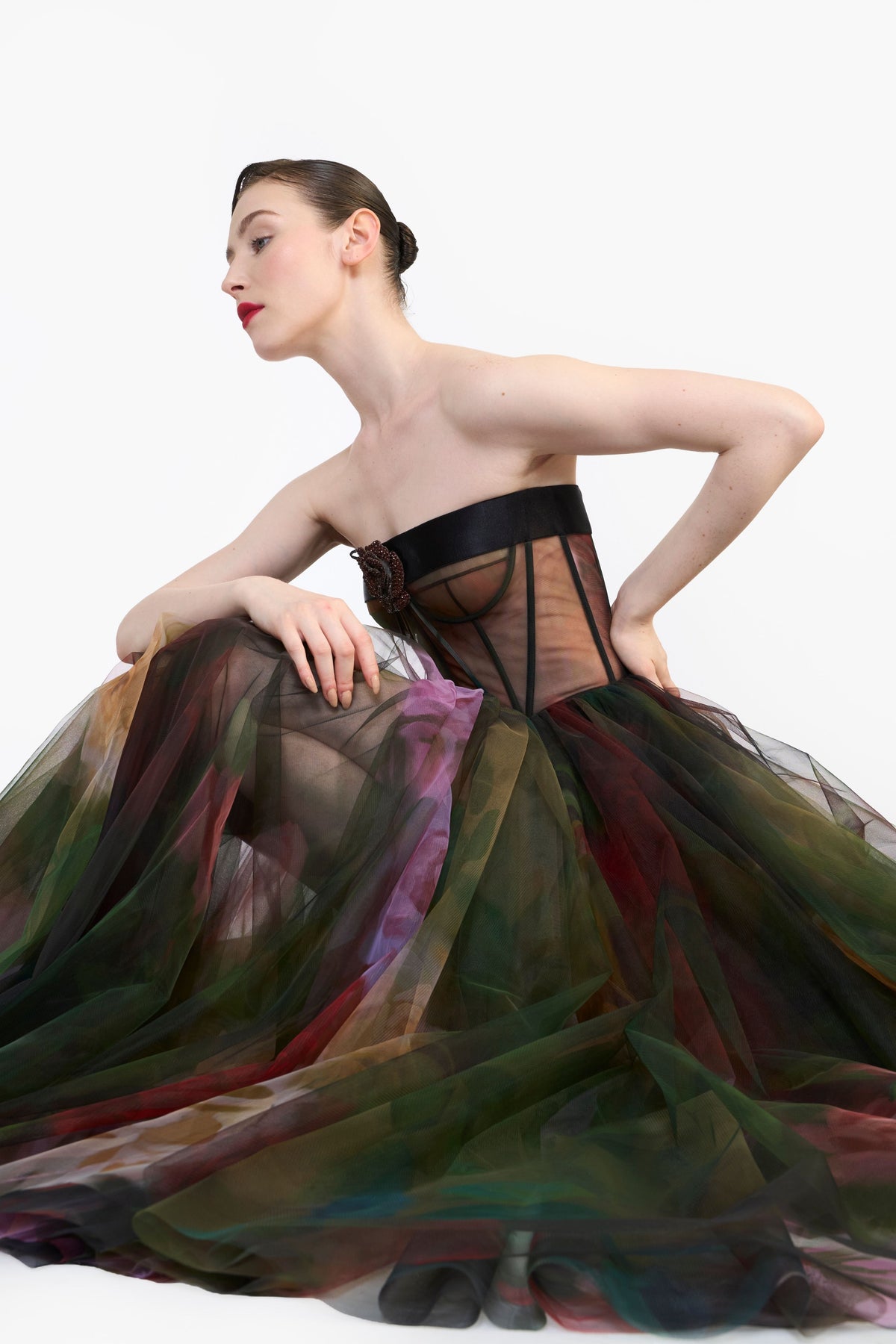 Corseted Tulle Midi