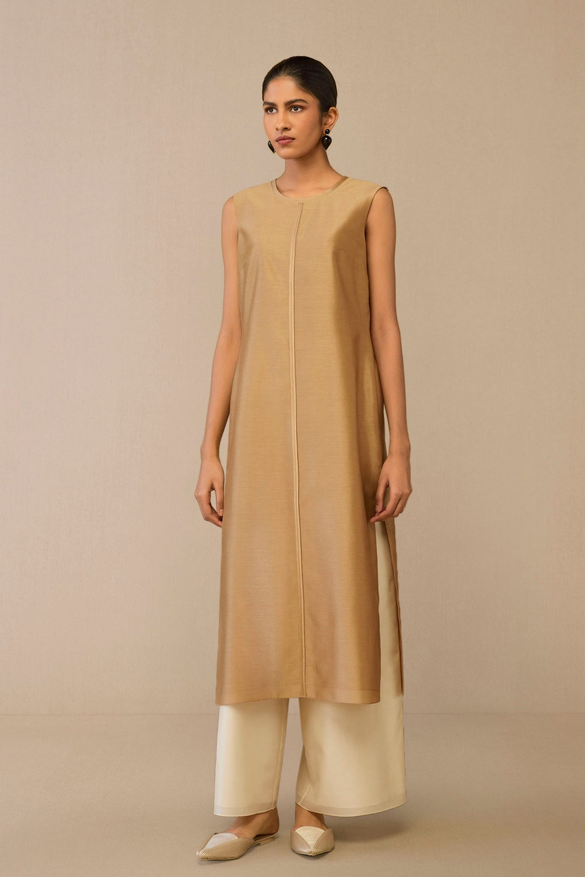 Beige Dilzan Jacket Set