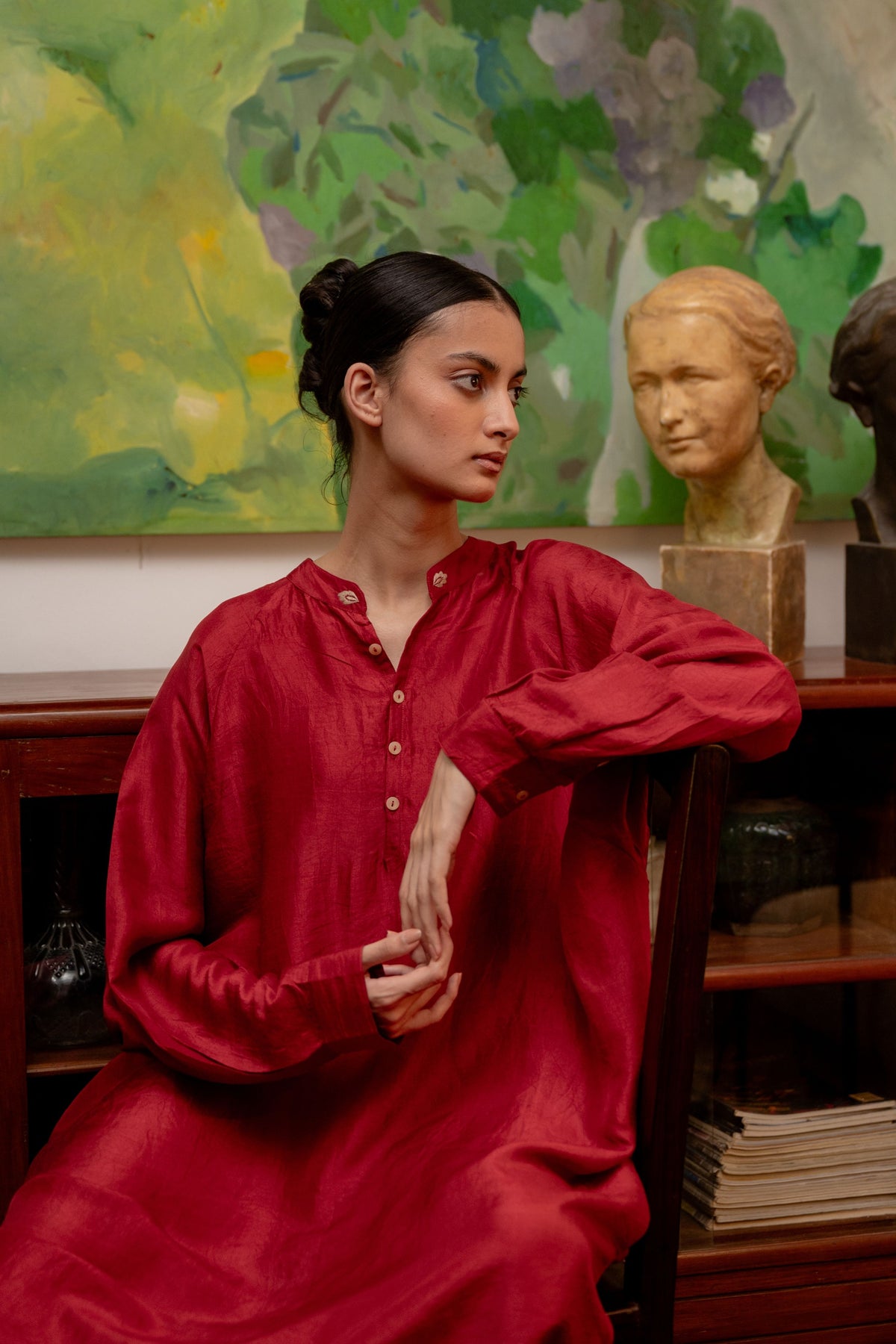 Crimson Red Soler Dress