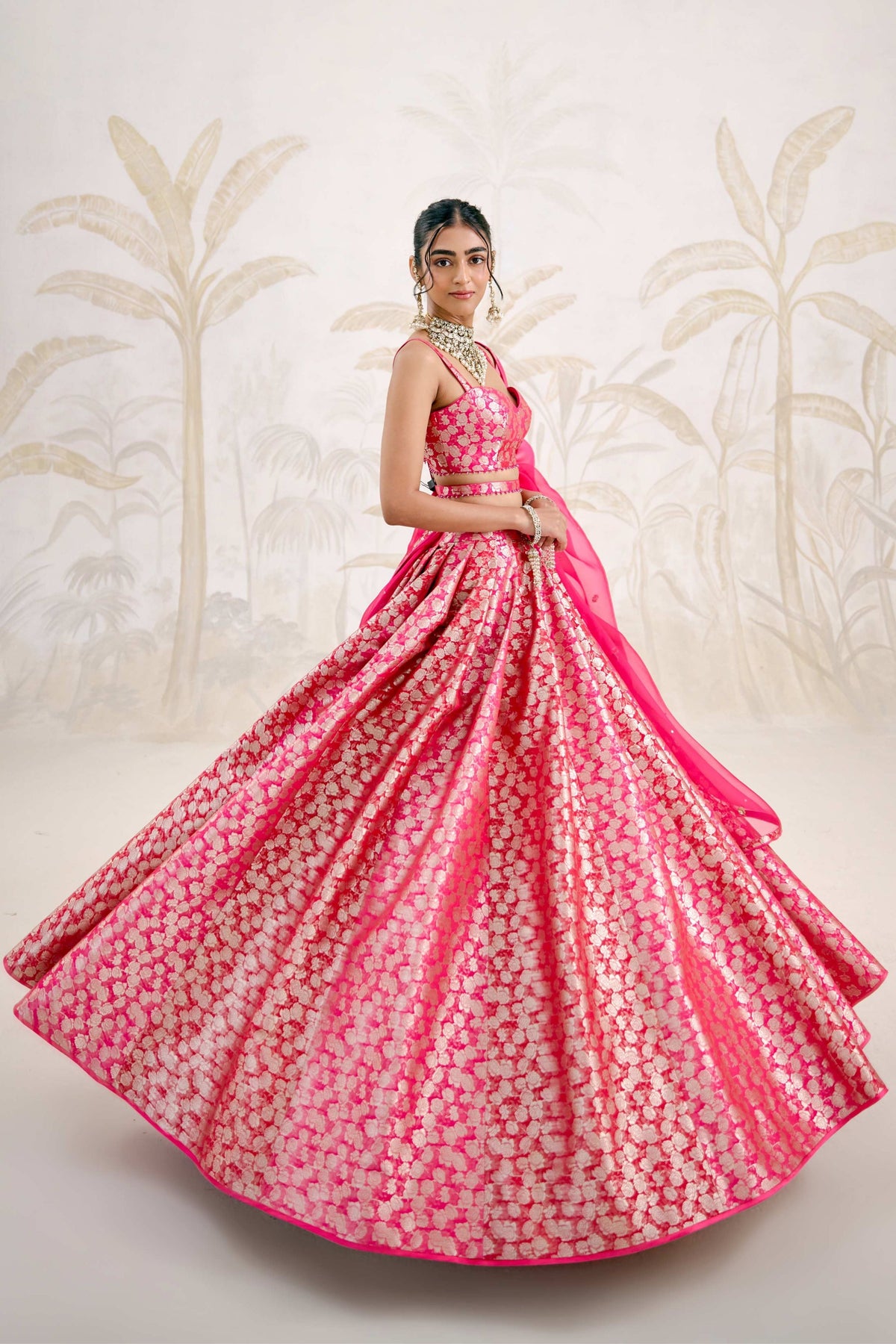 Fuchsia Lehenga Set
