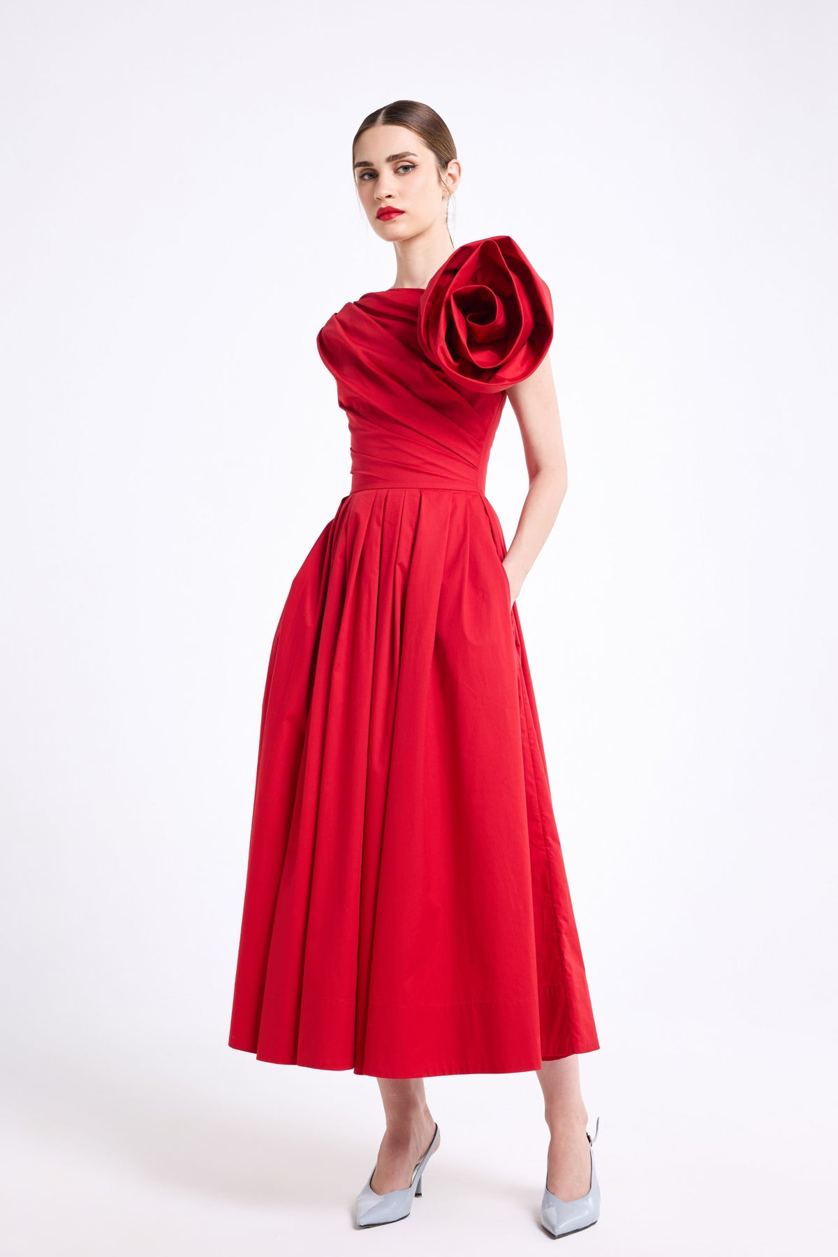 Sculpted Flower Midi