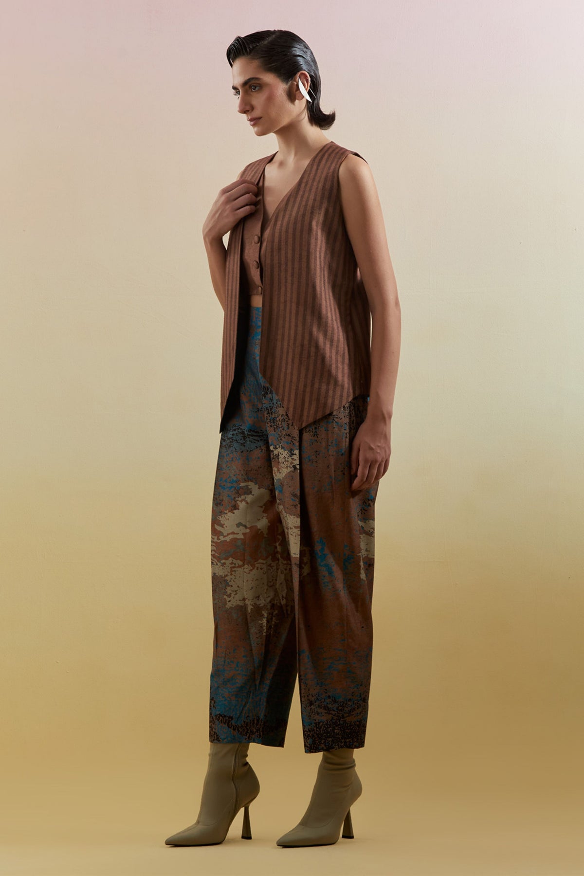 Gliss Brown & Blue Co-ord Set