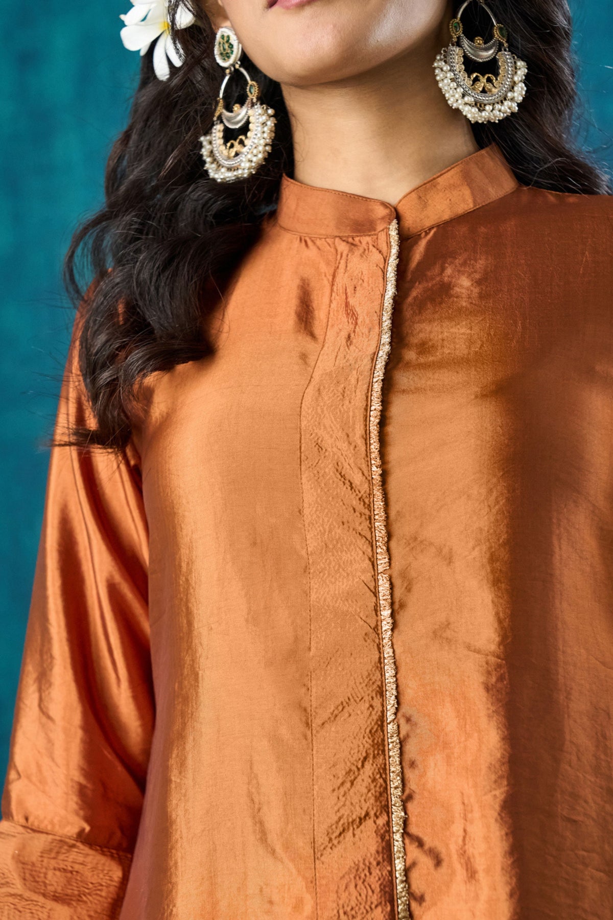Rust Habotai Tunic Sets