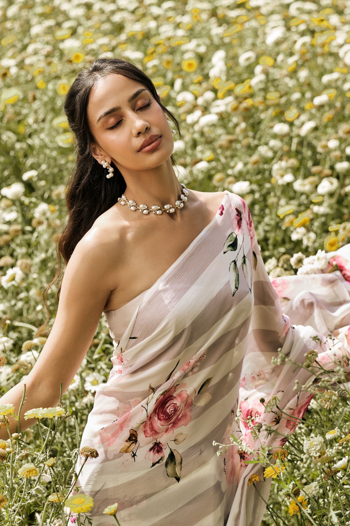 Annie Lavender Chiffon Saree