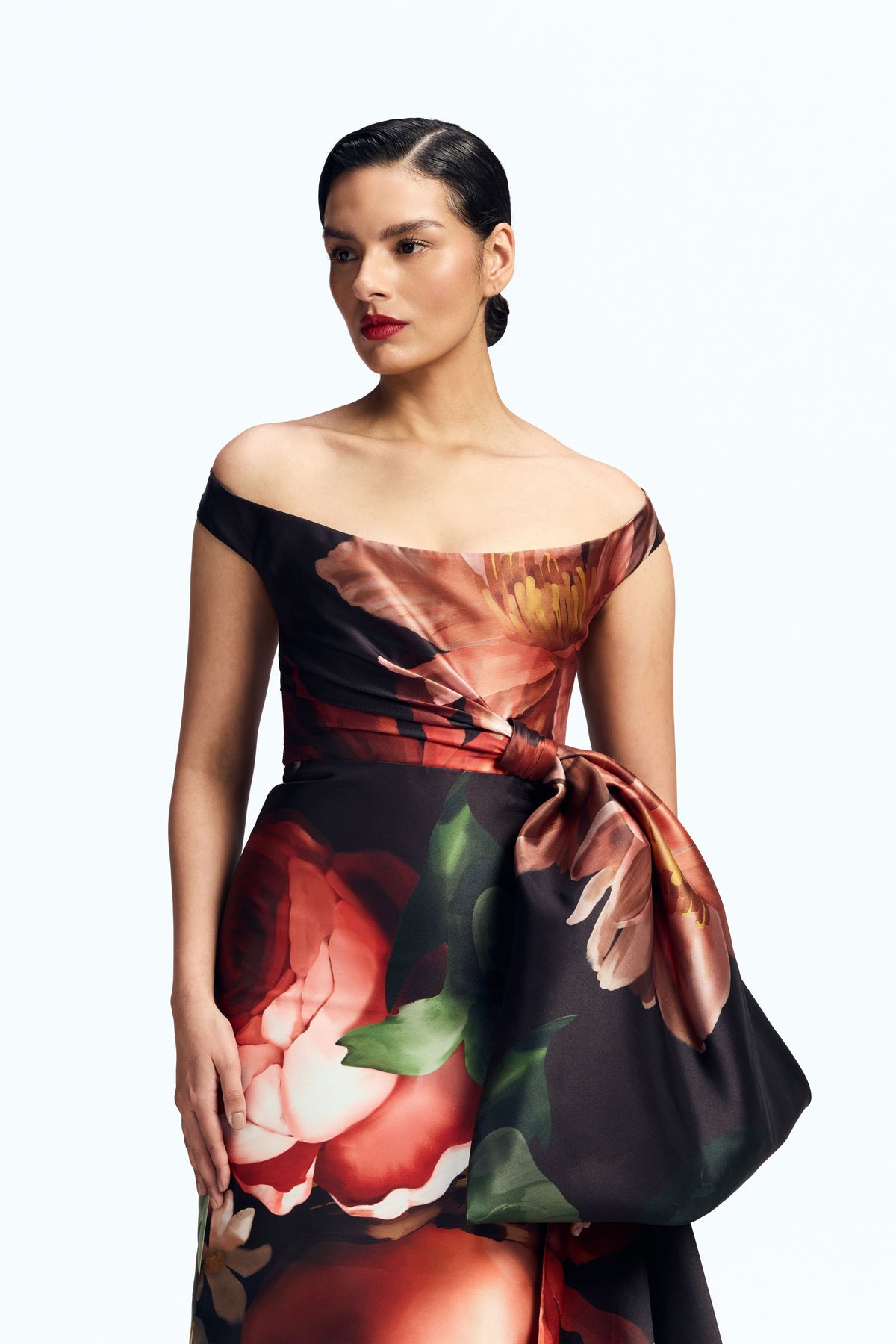 Draped Column Gown
