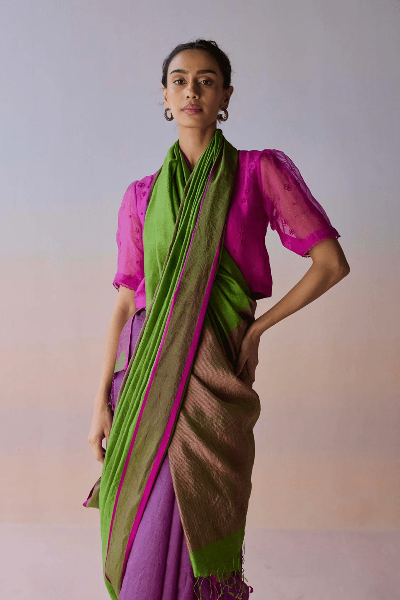 Ember Whisper Saree - Surmaye - Elahe