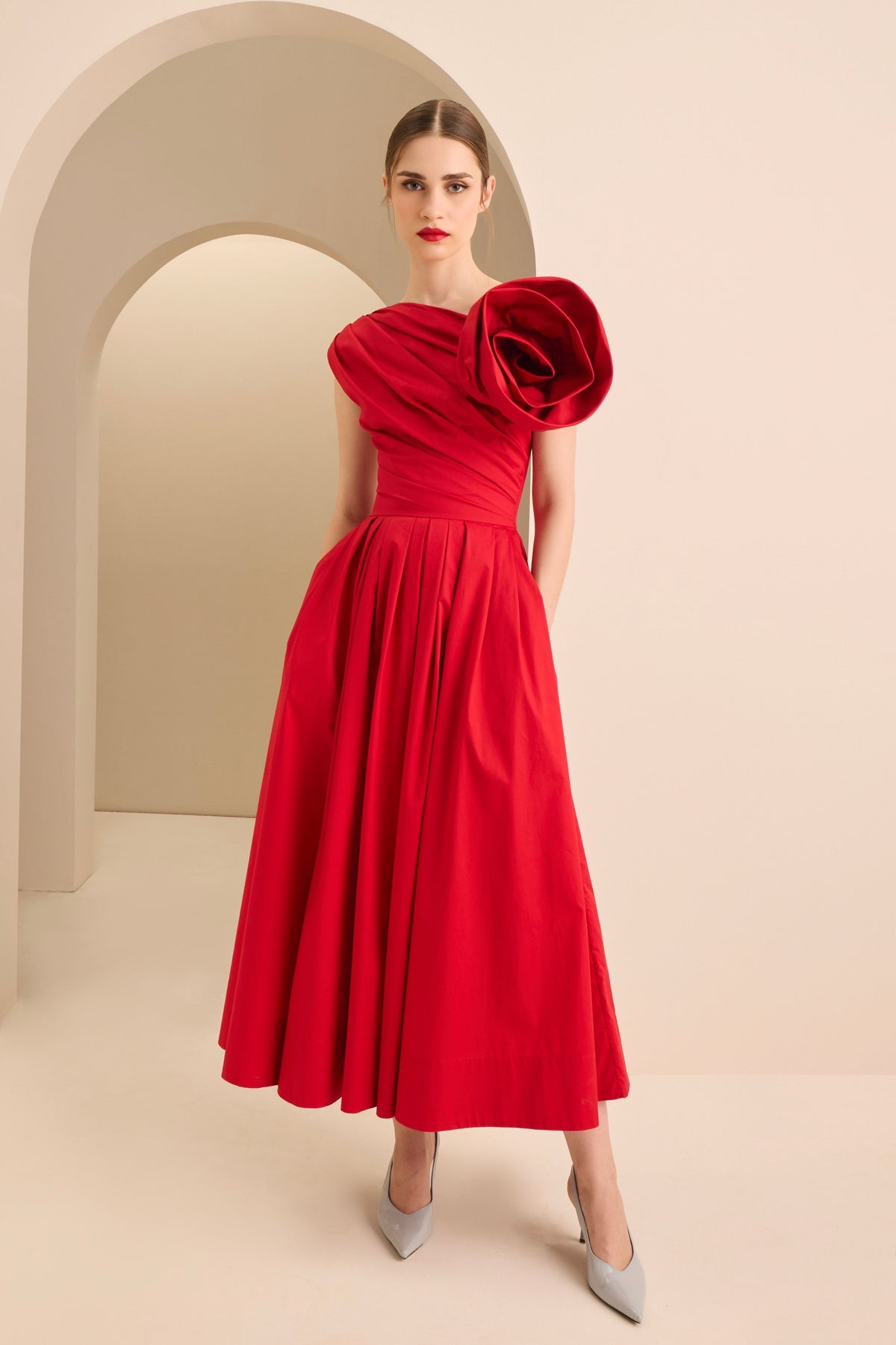 Sculpted Flower Midi