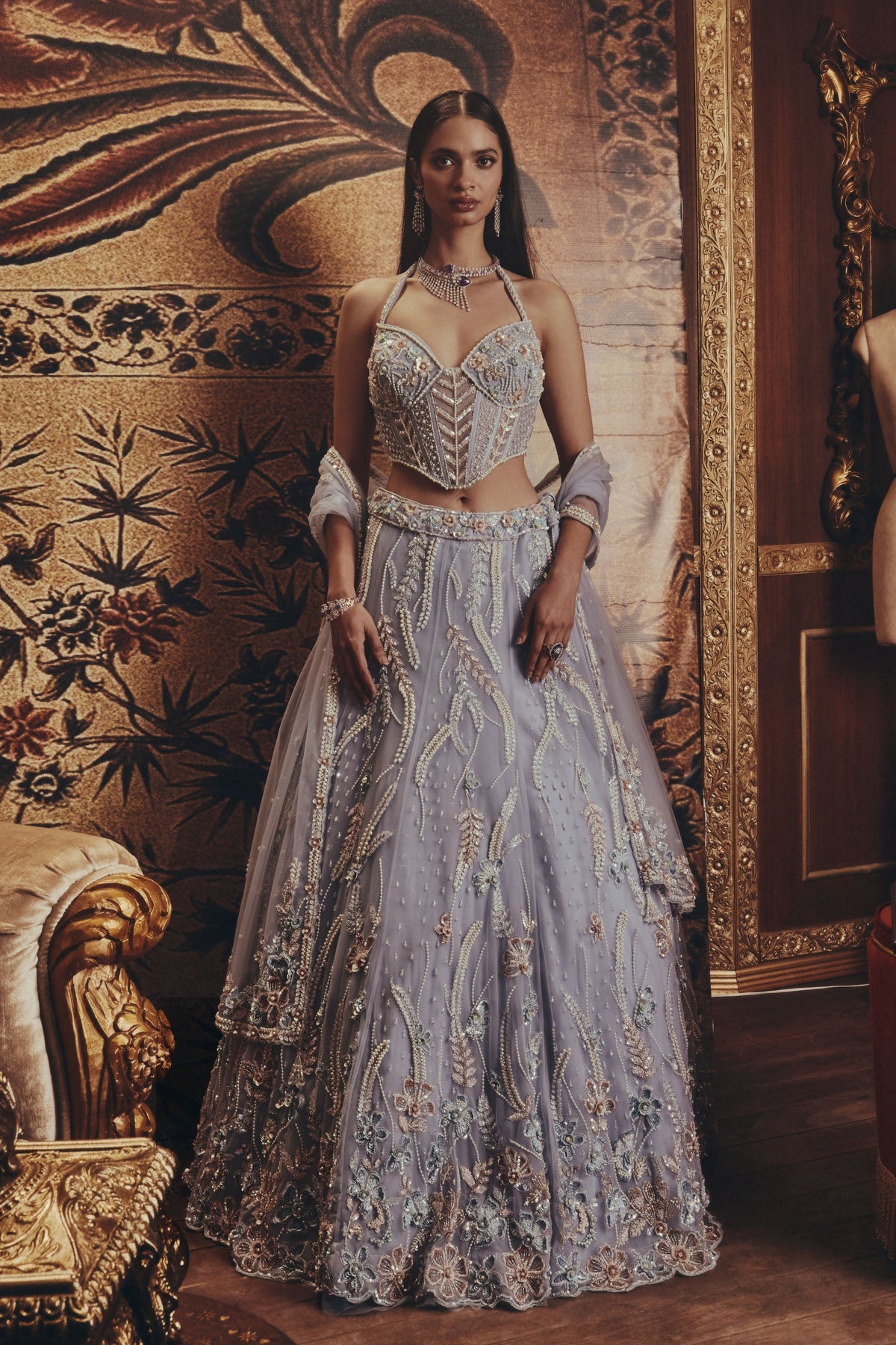 Alice Blue Lehenga Set