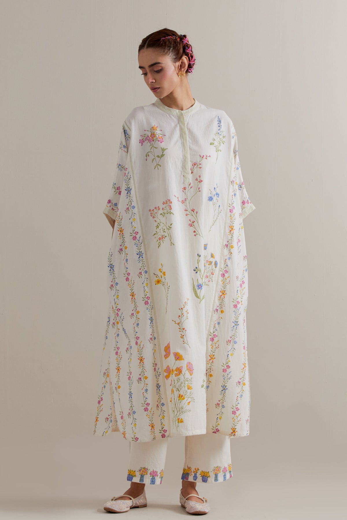 Multicolour Kaftan Pant Set