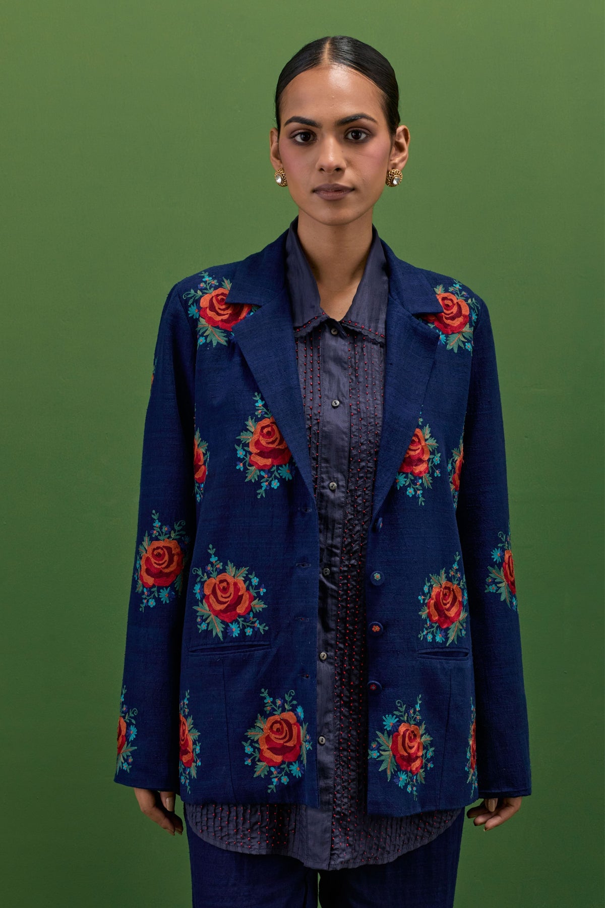 Midnight Blue Jacket Set