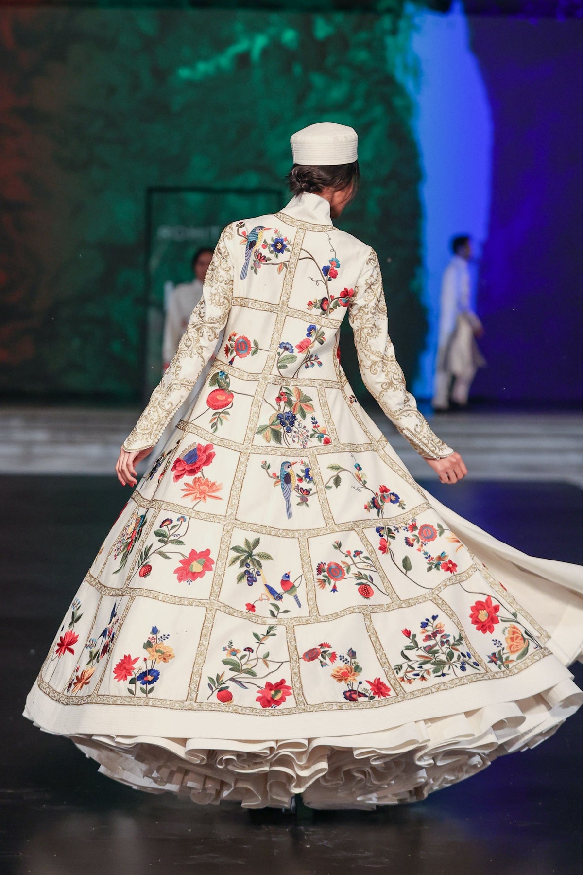 Long Embroidered Chanderi Jacket