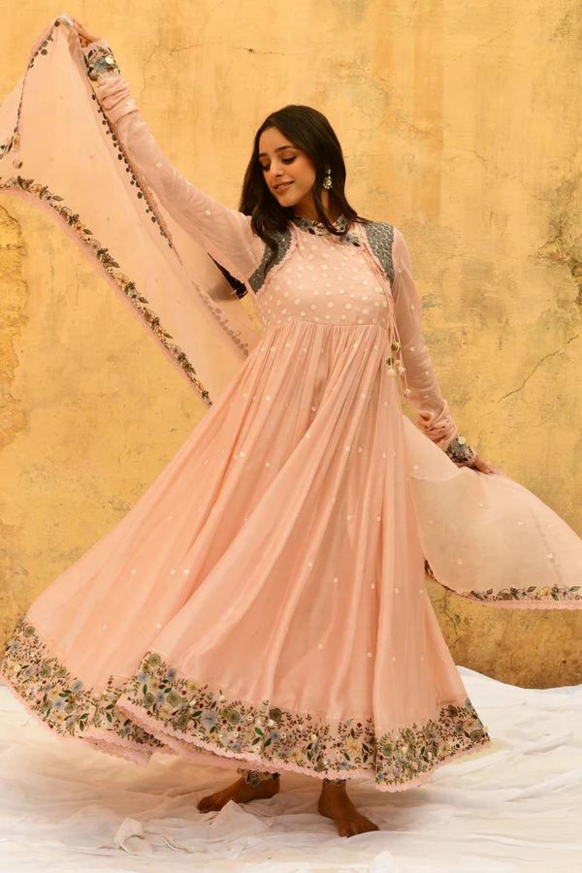 Pink Orchid Poshak Anarkali Set