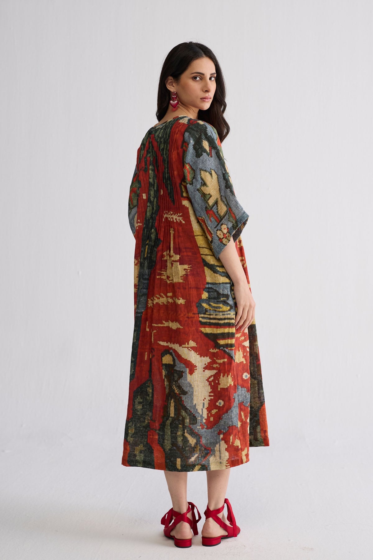 Alo Linen Pintucks Dress