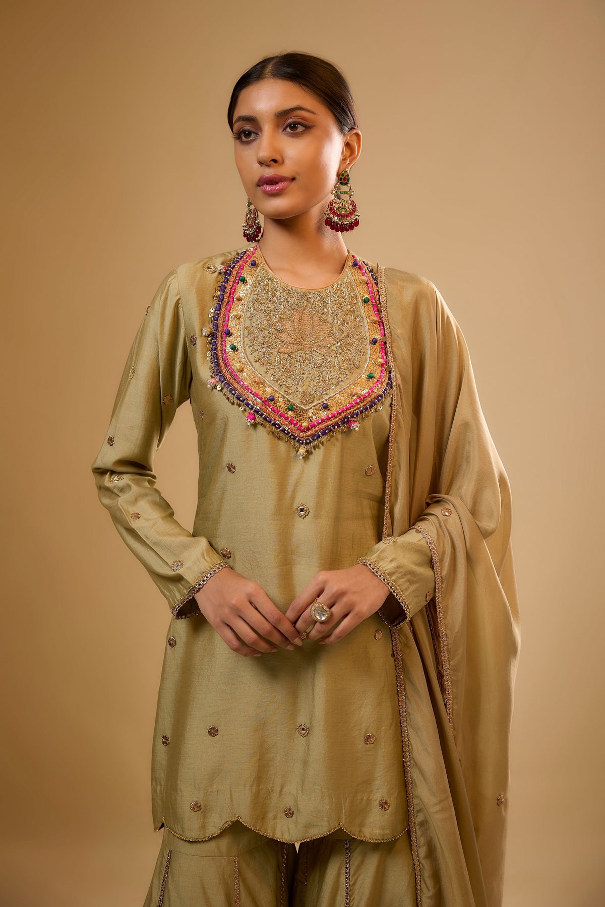 Lotus Light Green Sharara Set
