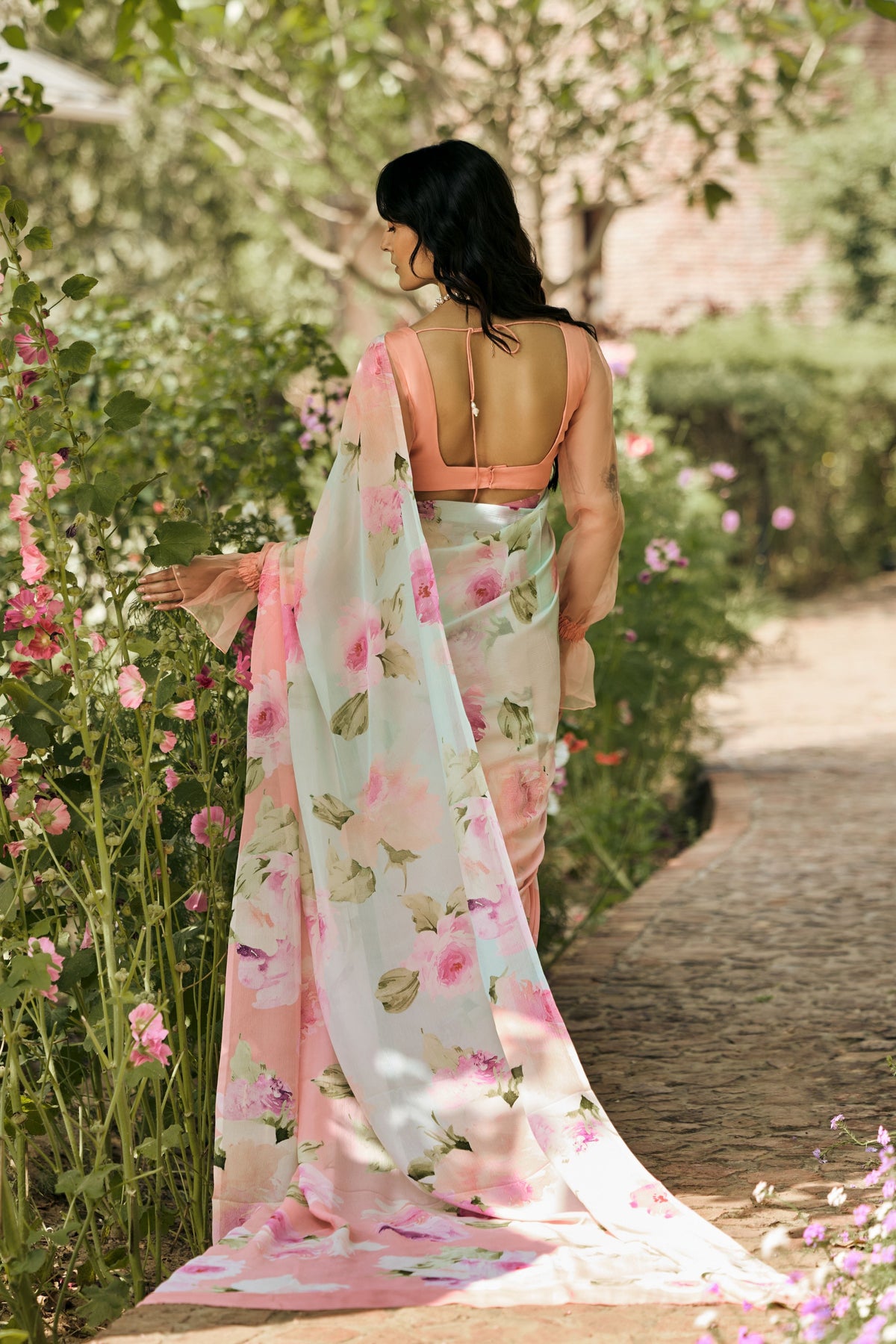 Alea Coral Reef Ombre Saree