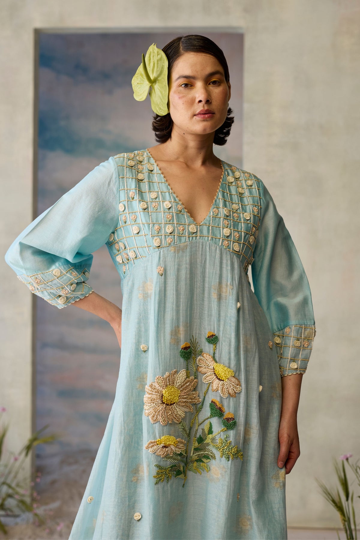 Azure Floral Dress