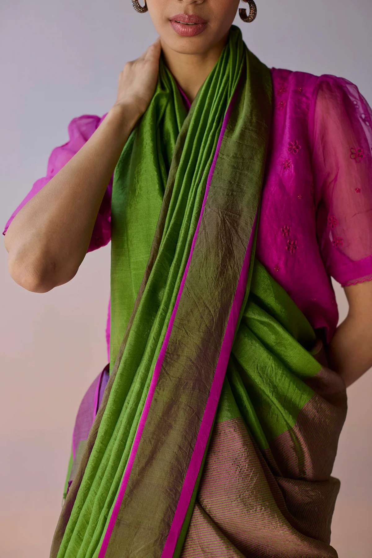 Ember Whisper Saree