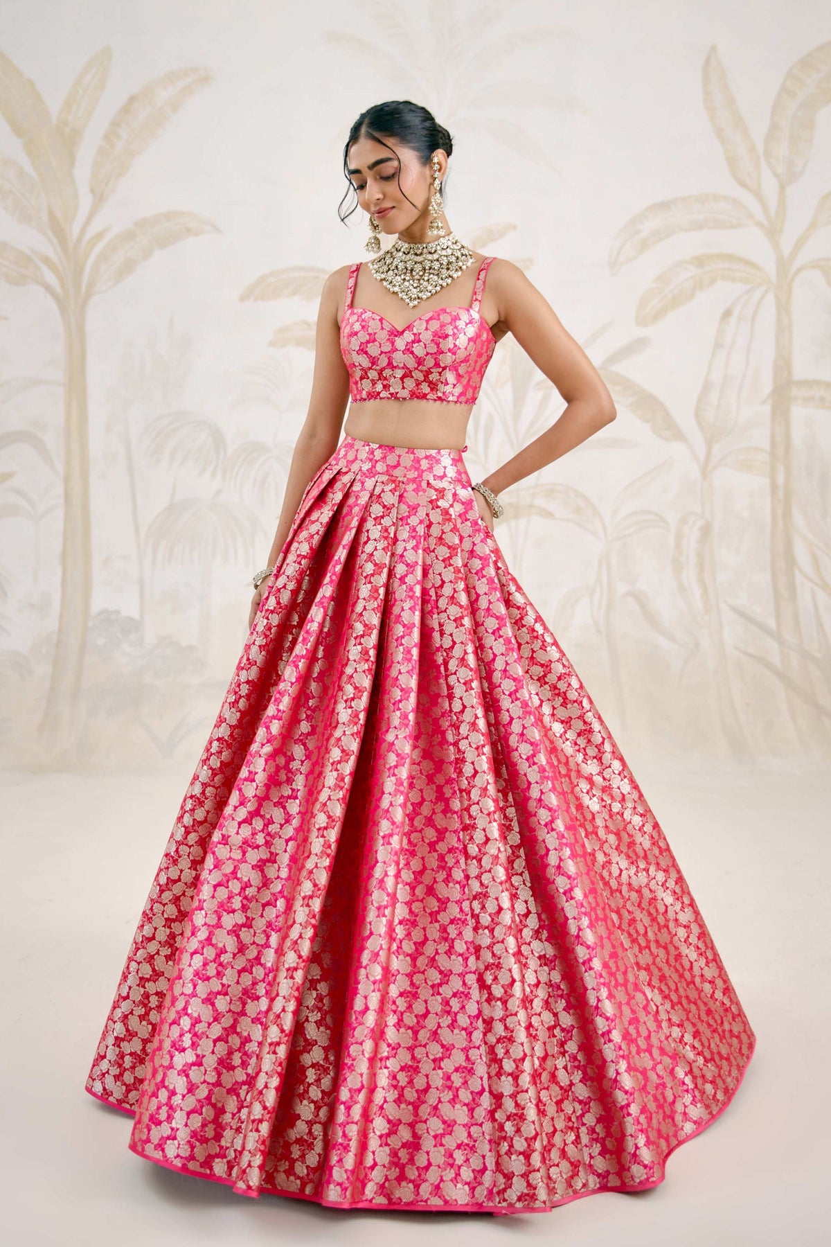 Fuchsia Lehenga Set