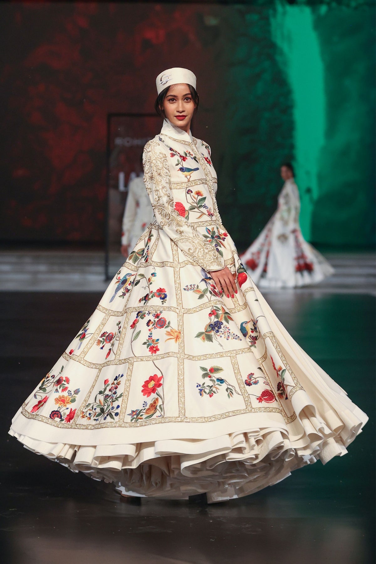 Long Embroidered Chanderi Jacket