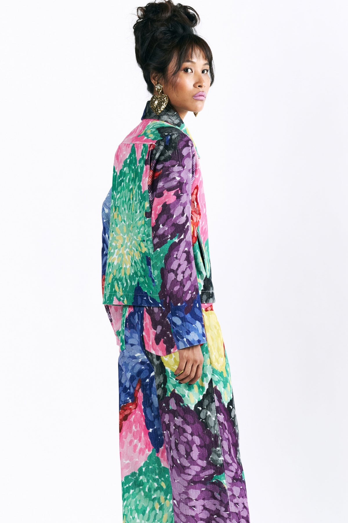 Printed Peonies Jacket