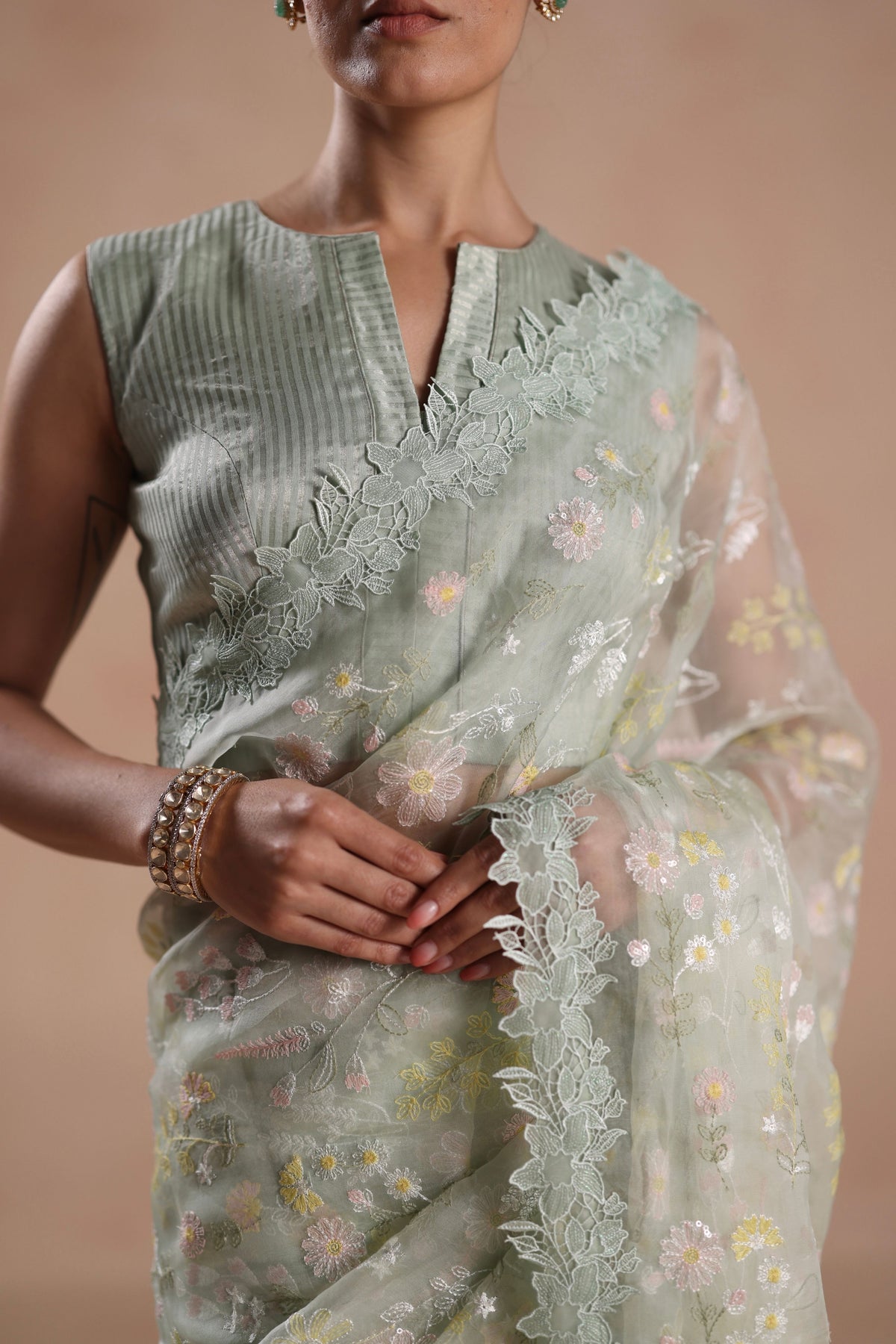 Solana Mint Saree