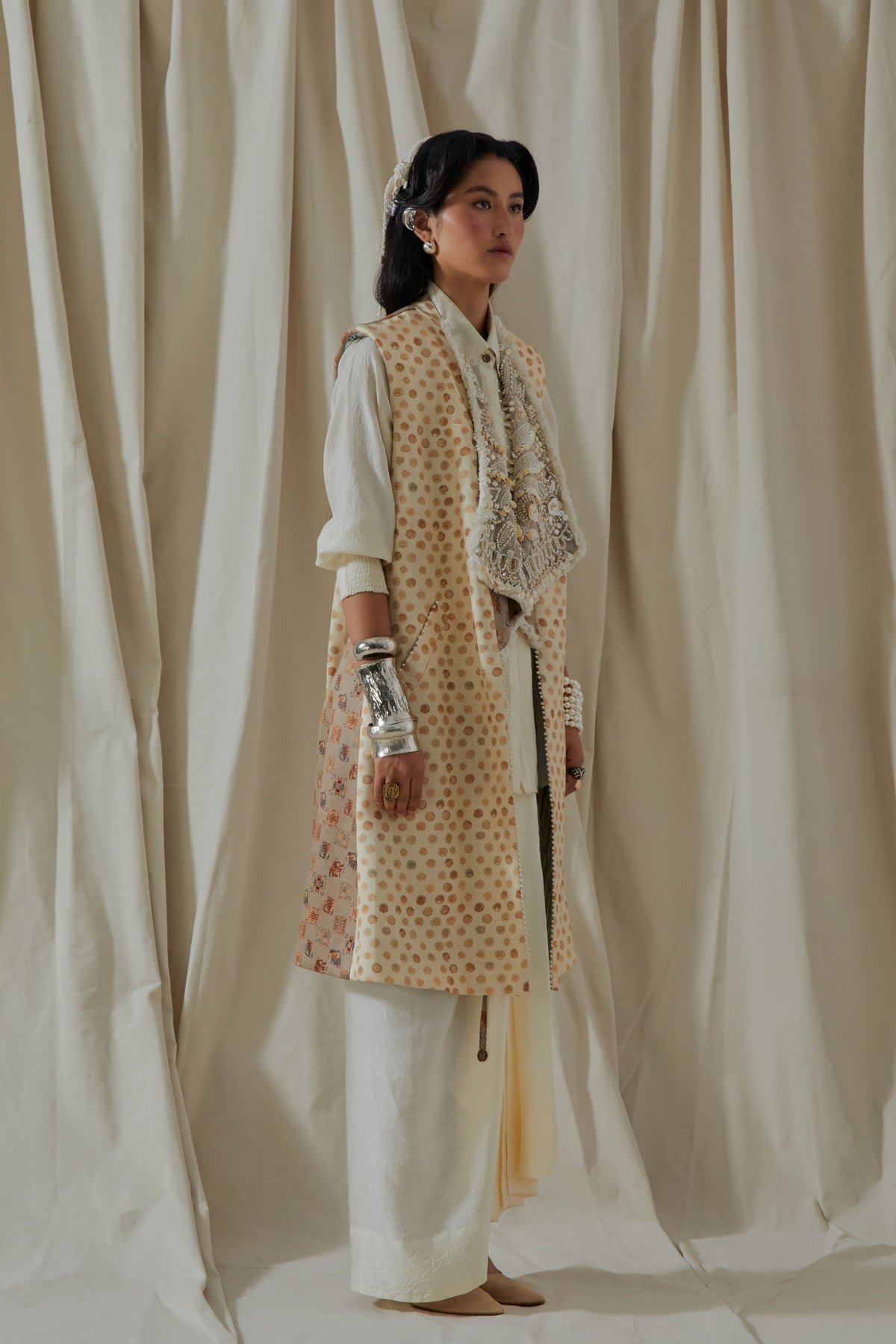 Hina Ecru Trench Coat