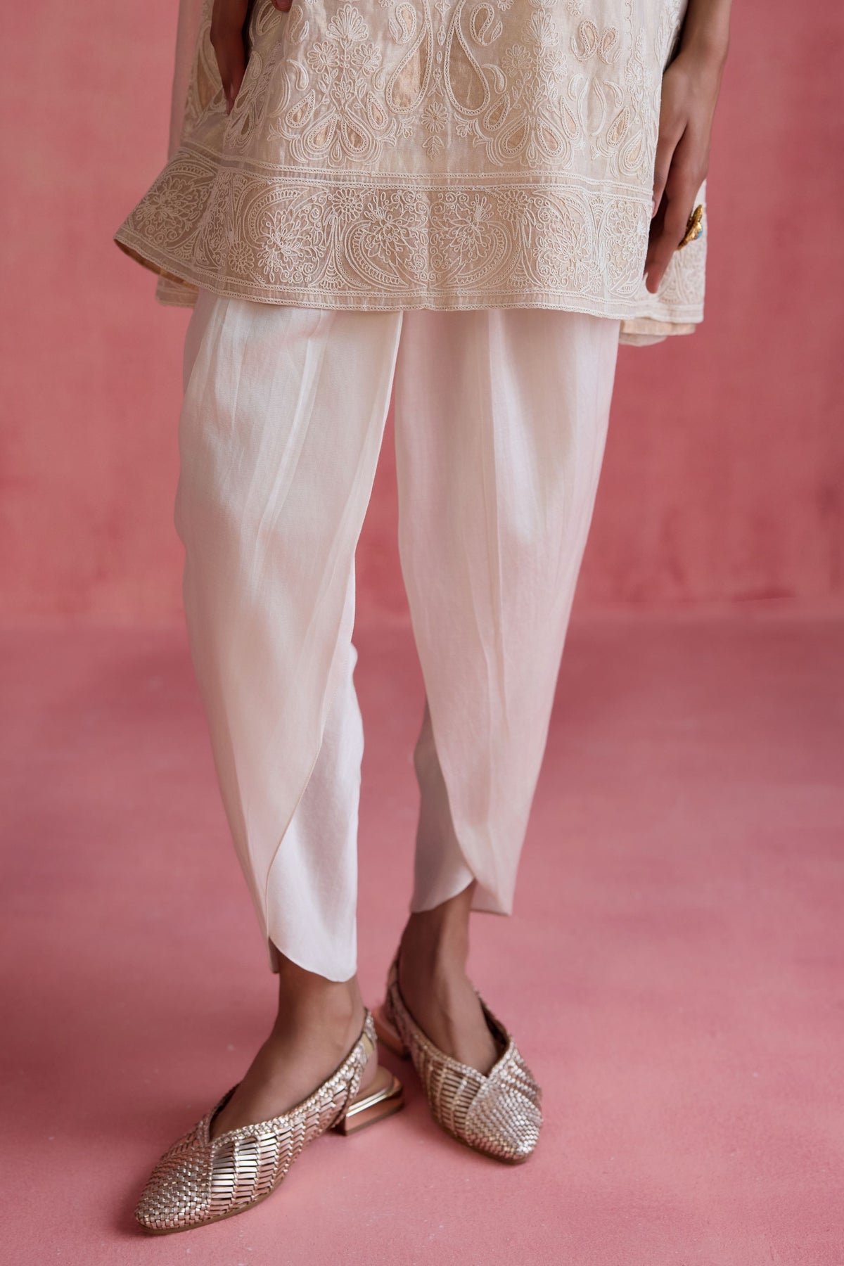 Fiza Ivory Dhoti Set