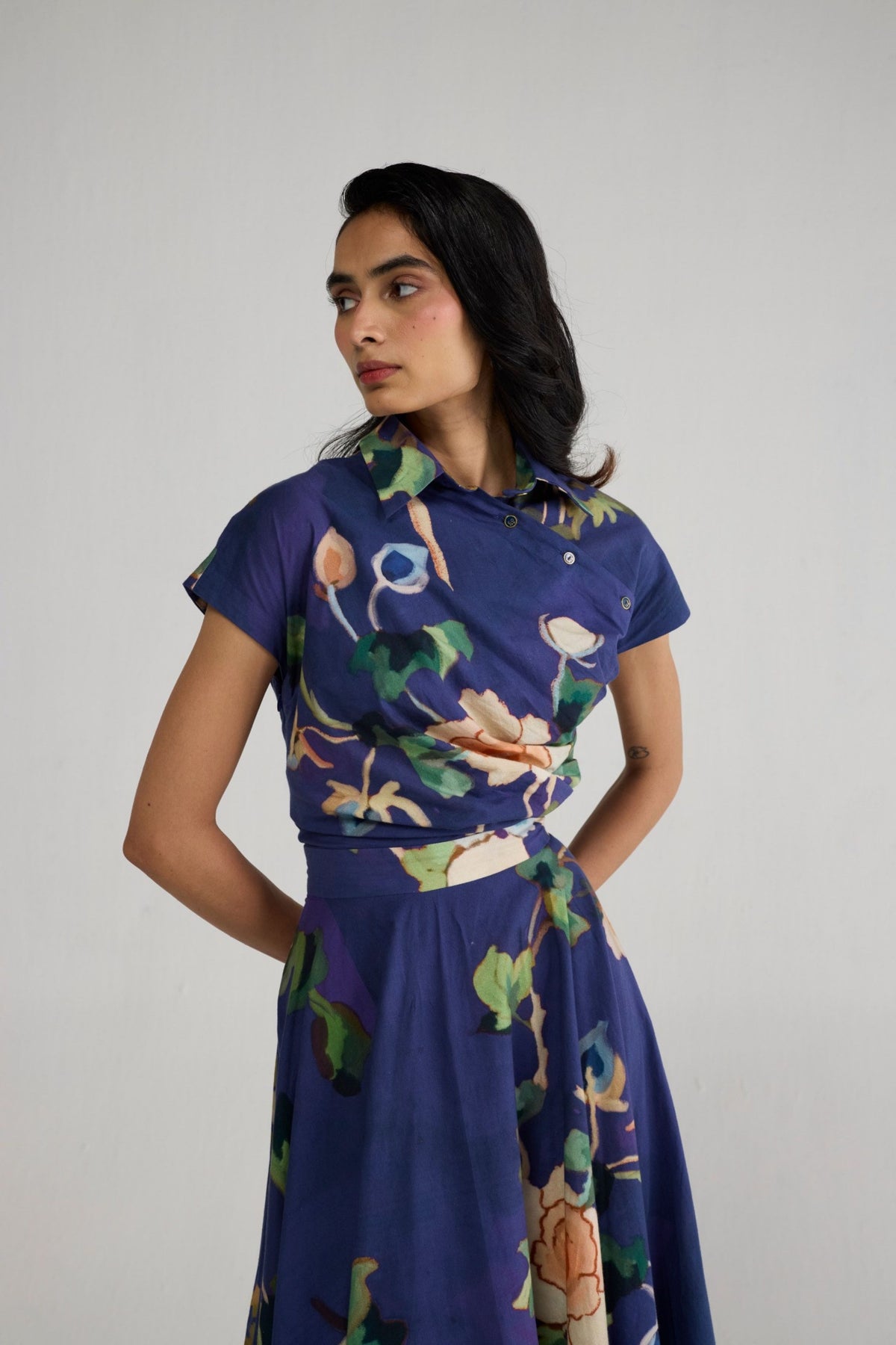Fuji Side Buttons Dress