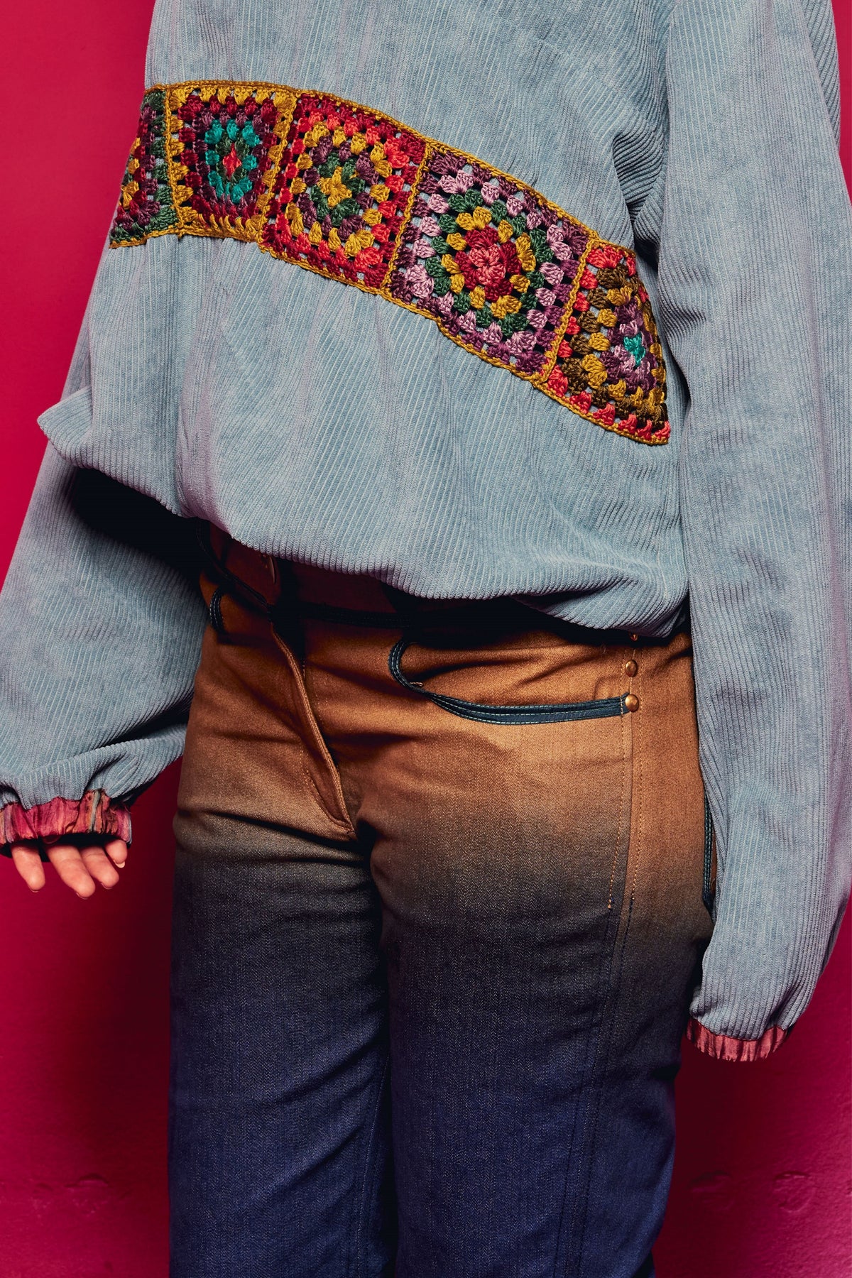 Teal and Bottlegreen Zina Pants