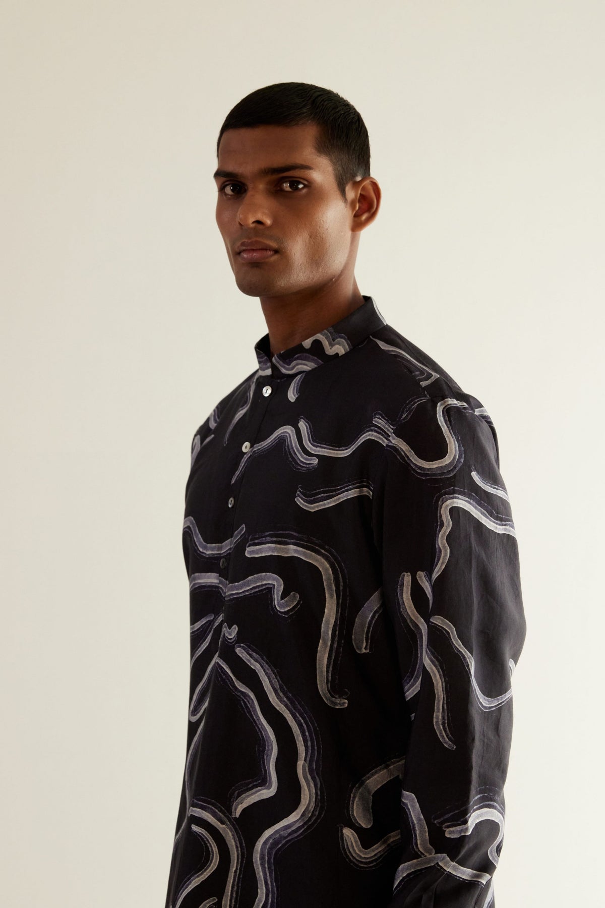 Desert Print Silk Kurta Set