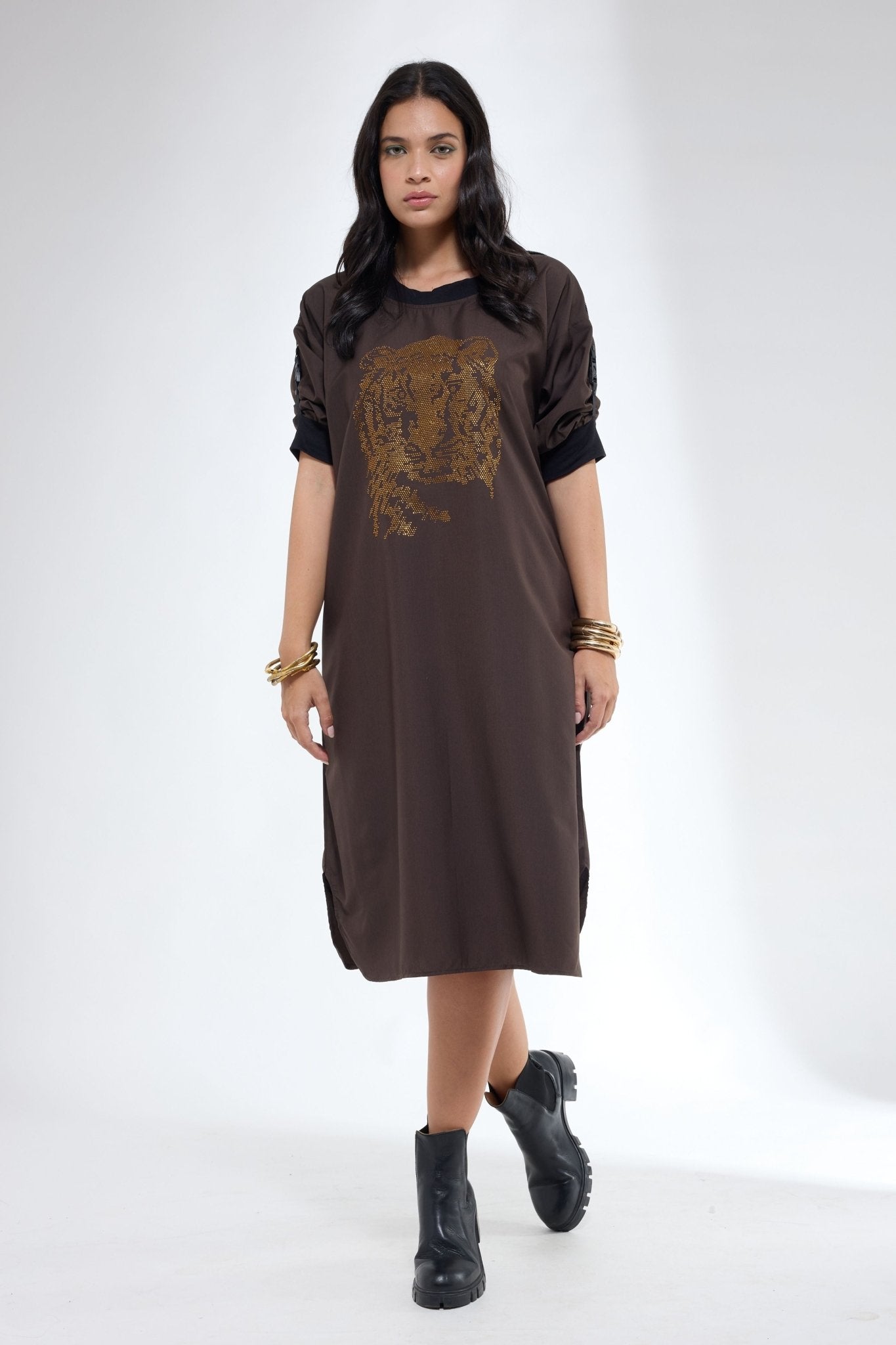 Tiger Motif Dress - Krati Jain - Elahe
