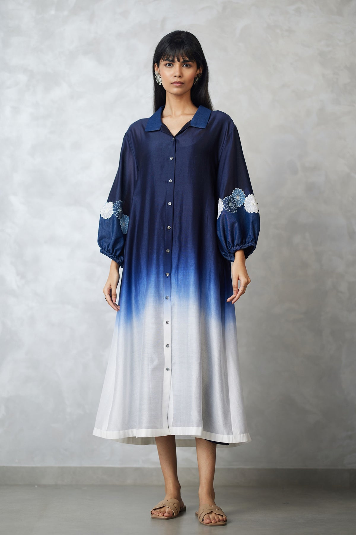 Applique Ombre Bishop Dress