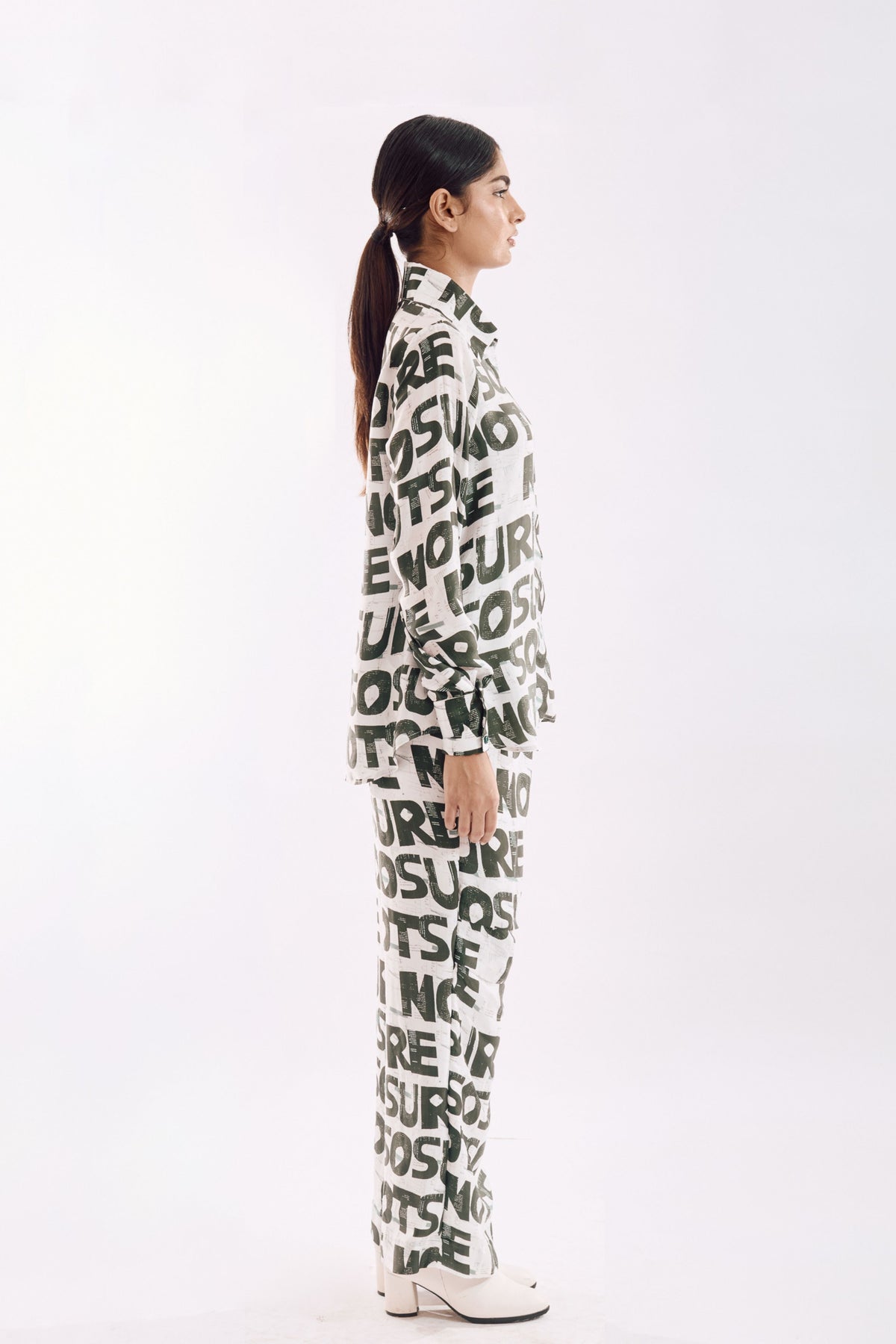 White Green Check Co-ord Set