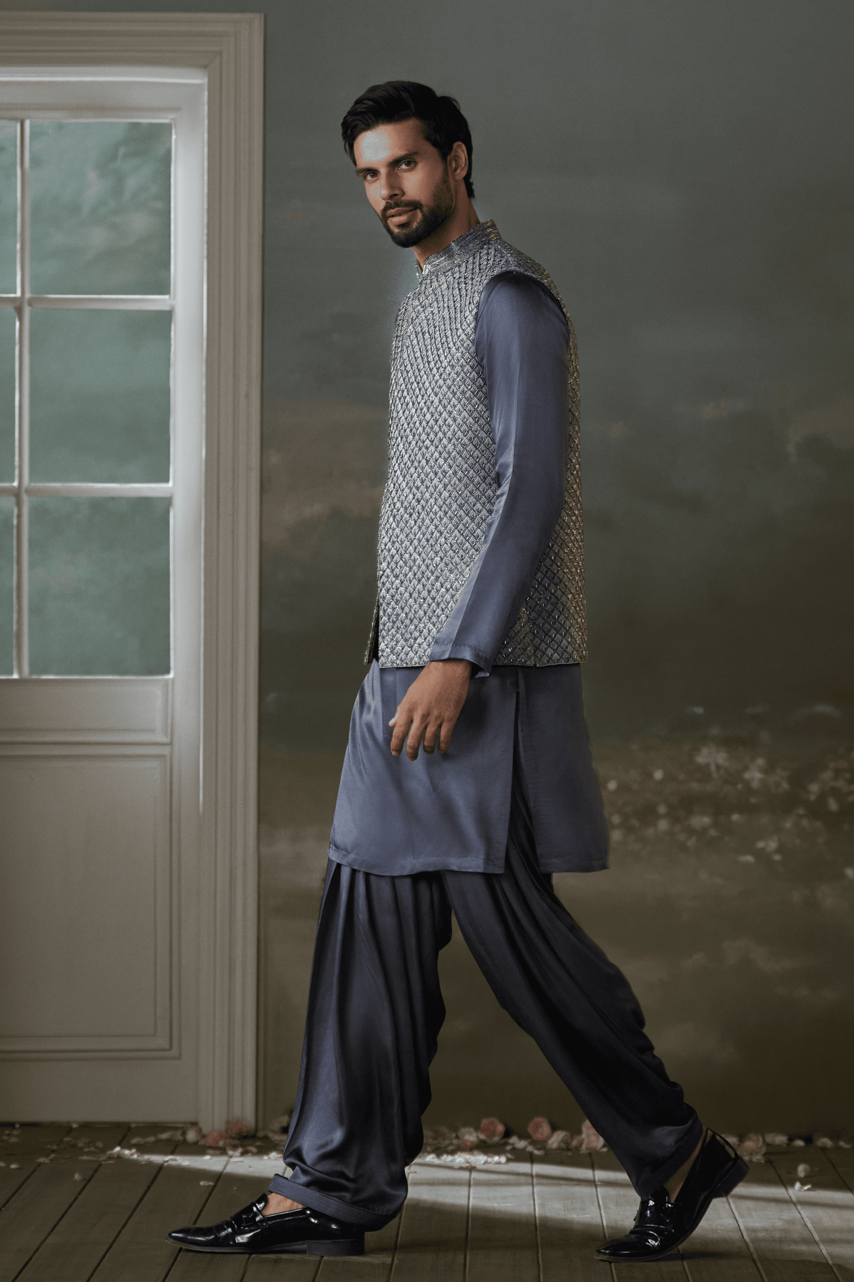 Bundi Jacket Kurta Set Set