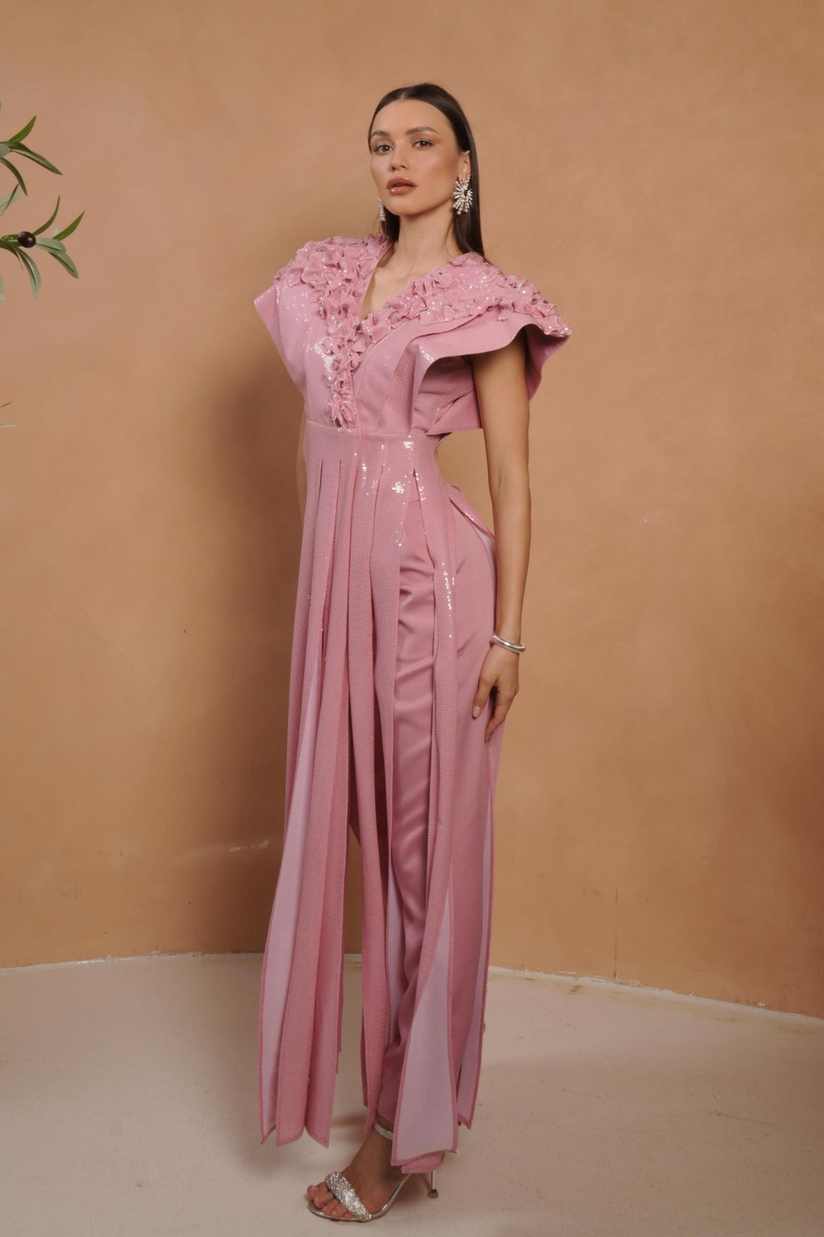 Structured Pannel Set With Pants