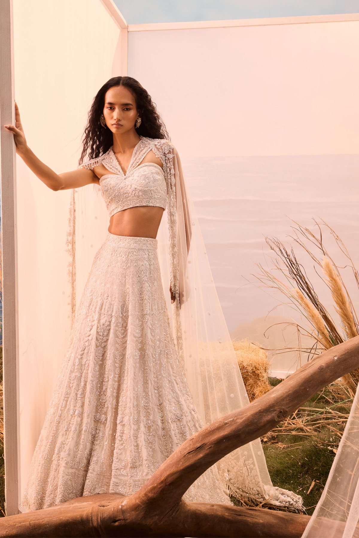 Ivory Lehenga Set
